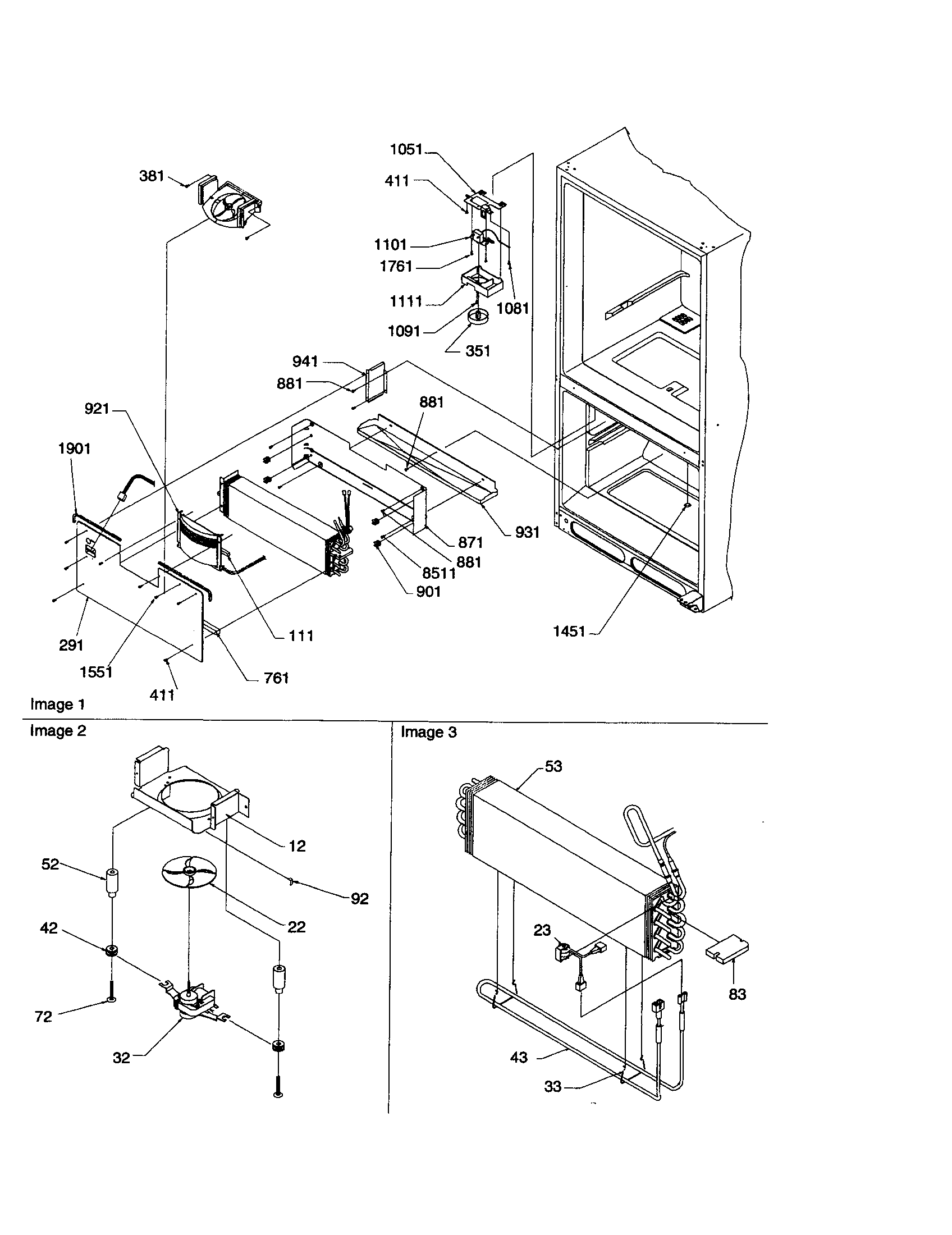 Amana ARB210BAC-PARB210BAC0 evaporator/freezer control diagram