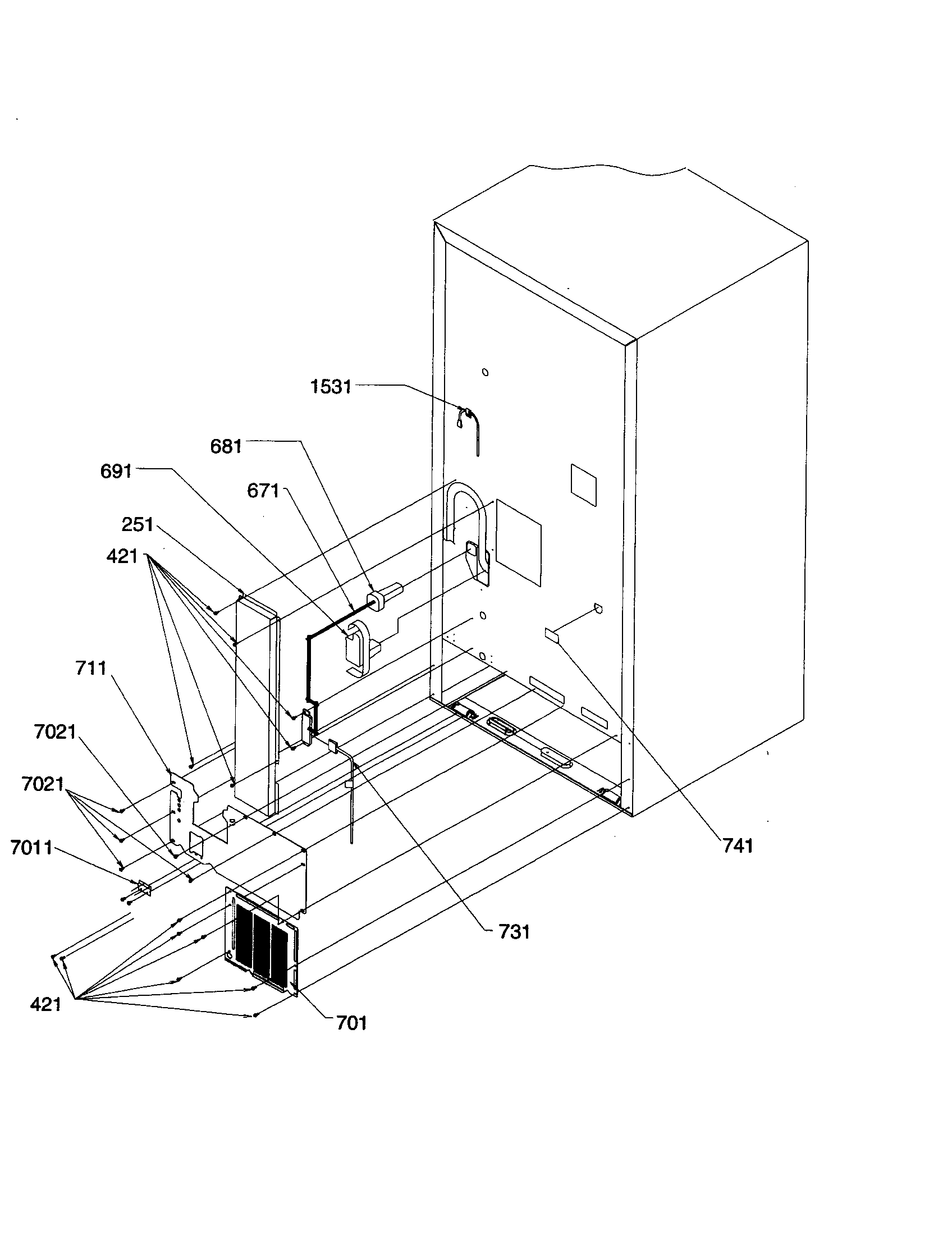 Amana ARB210BAC-PARB210BAC0 cabinet back diagram