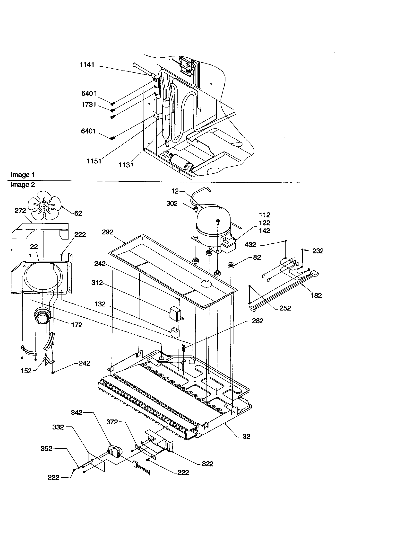 Amana ARB210BAC-PARB210BAC0 machine compartment assembly diagram