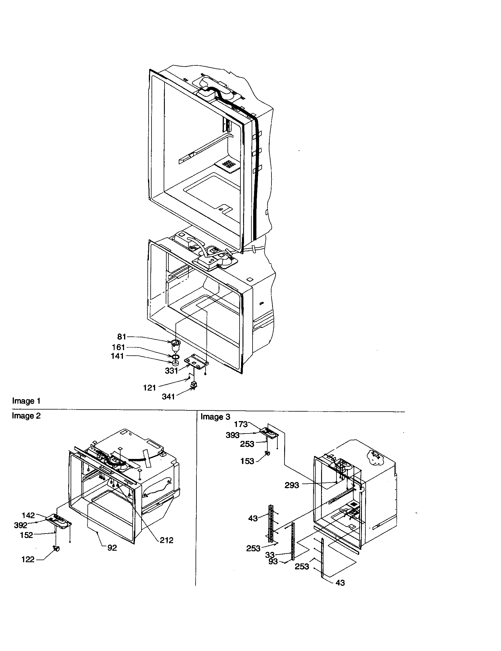 Amana ARB210BAC-PARB210BAC0 light switches and drain funnel diagram