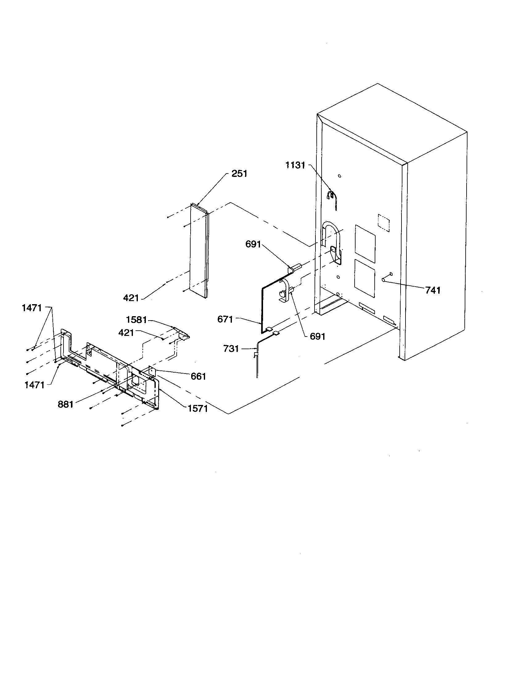 Amana BRF20VCPW-P1321306XW cabinet back diagram