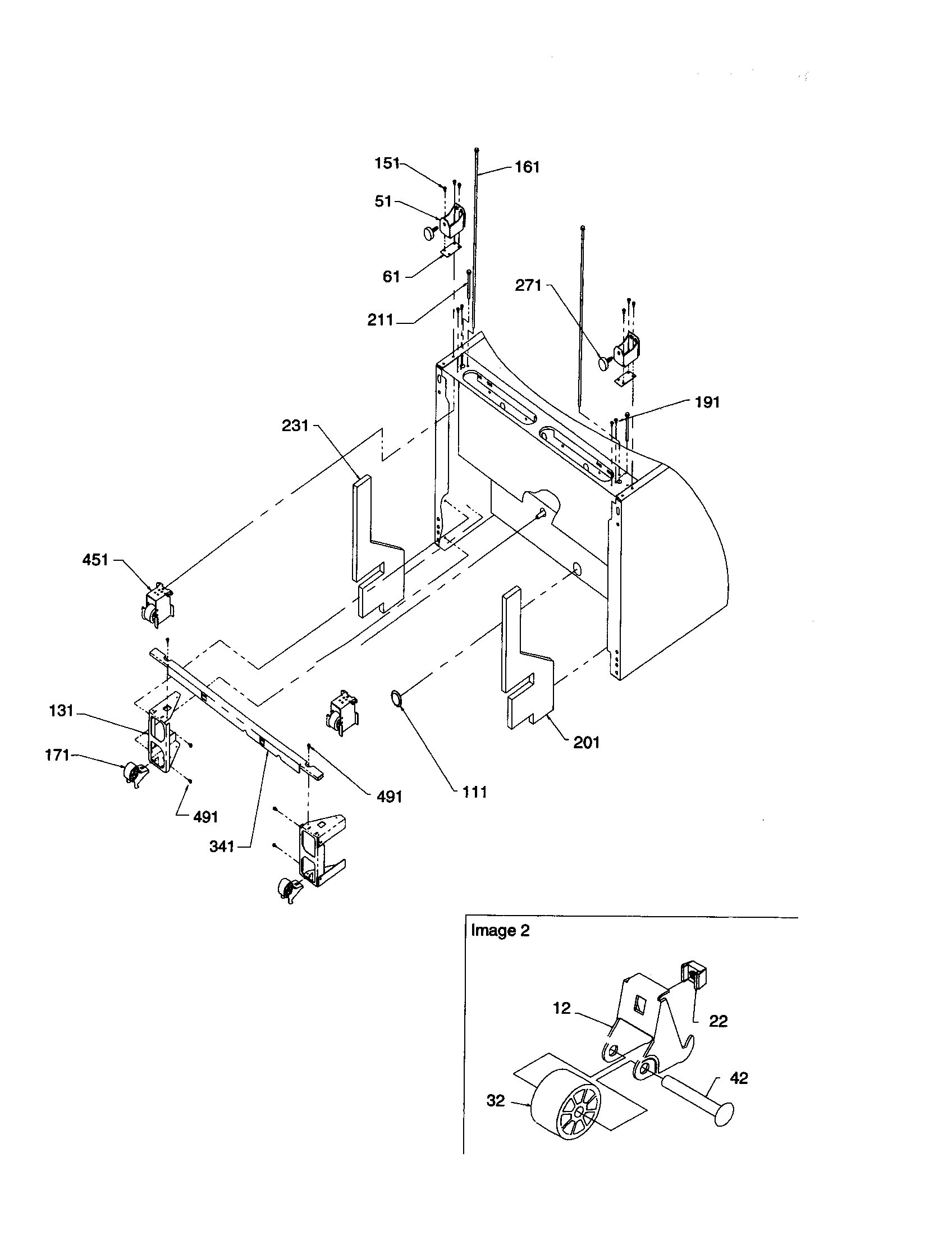 Amana BRF20VCPW-P1321306XW bottom hinges and rollers diagram