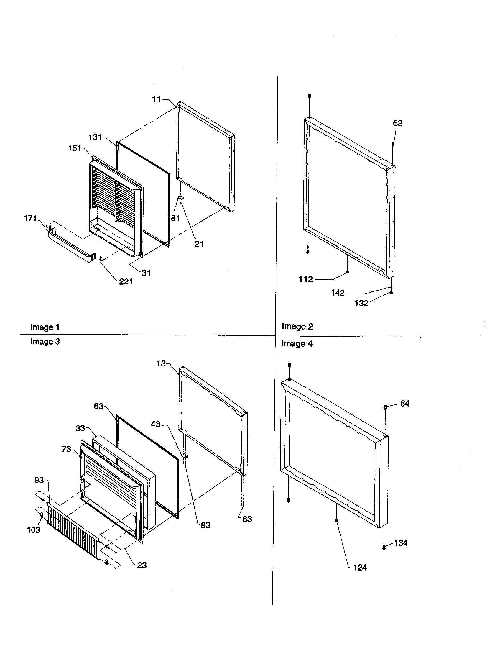 Amana BRF20VCPW-P1321306XW door assembly diagram