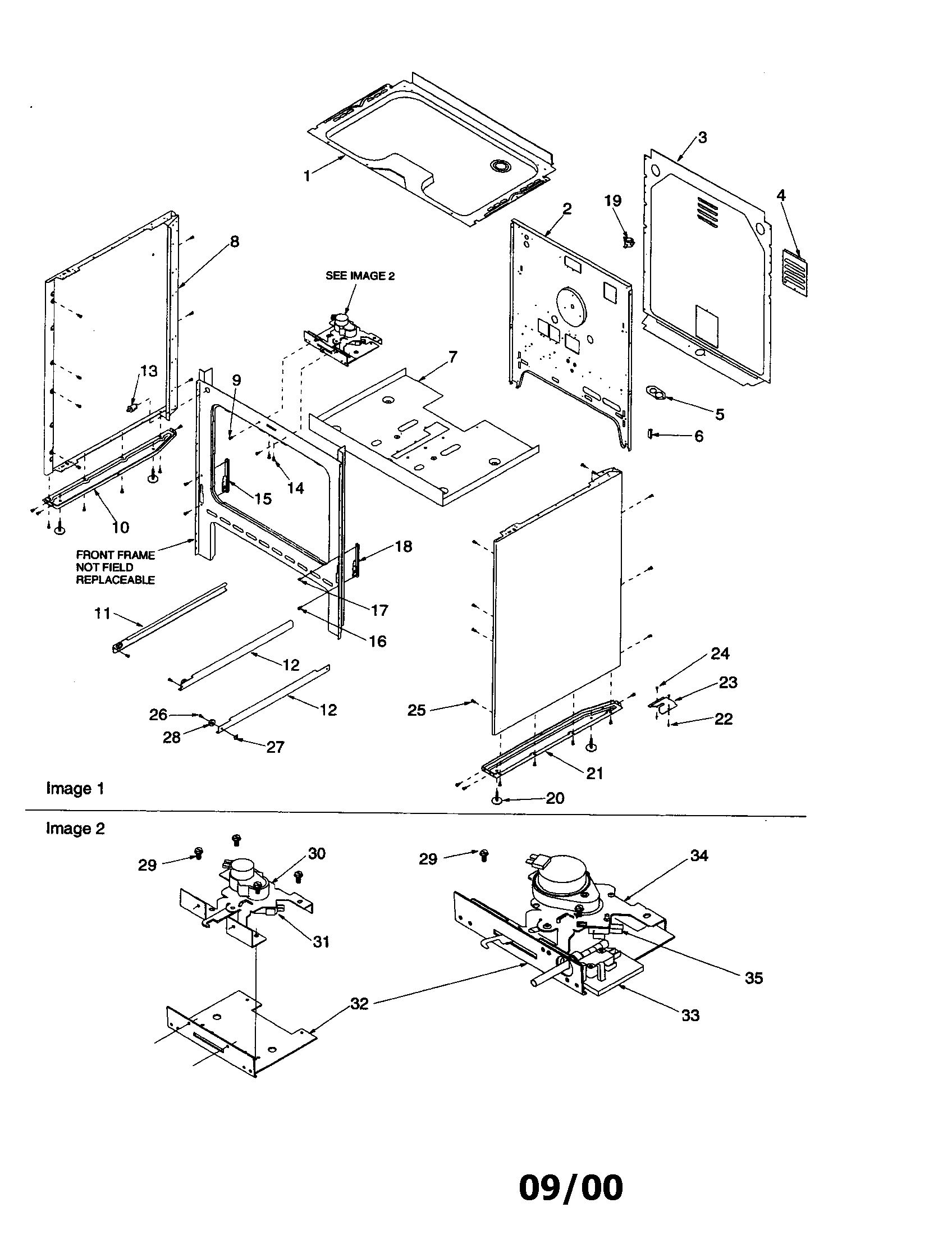 Amana ZRR6400WW-P1143699NWW cabinet diagram