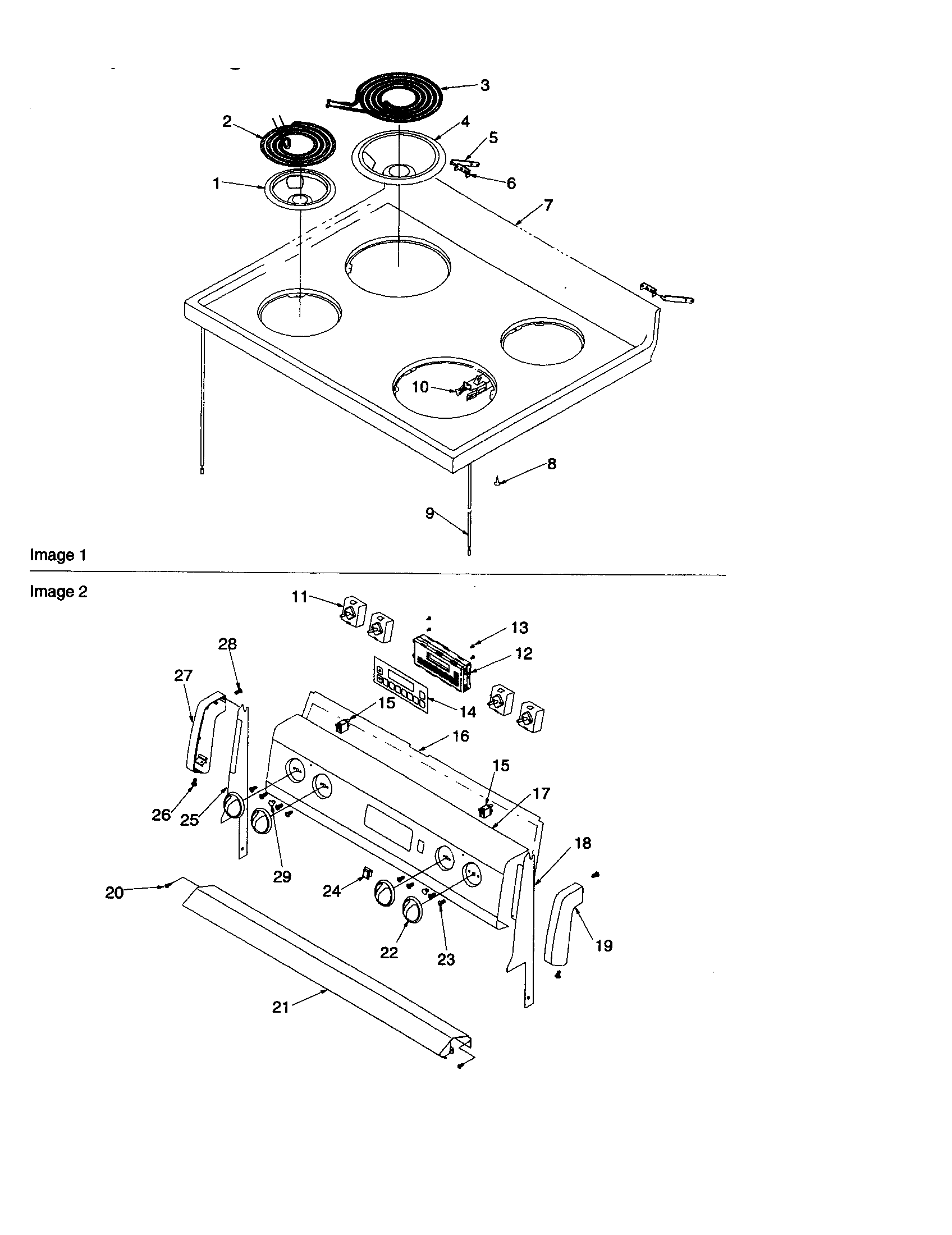 Amana ZRR6400WW-P1143699NWW maintop and backguard diagram