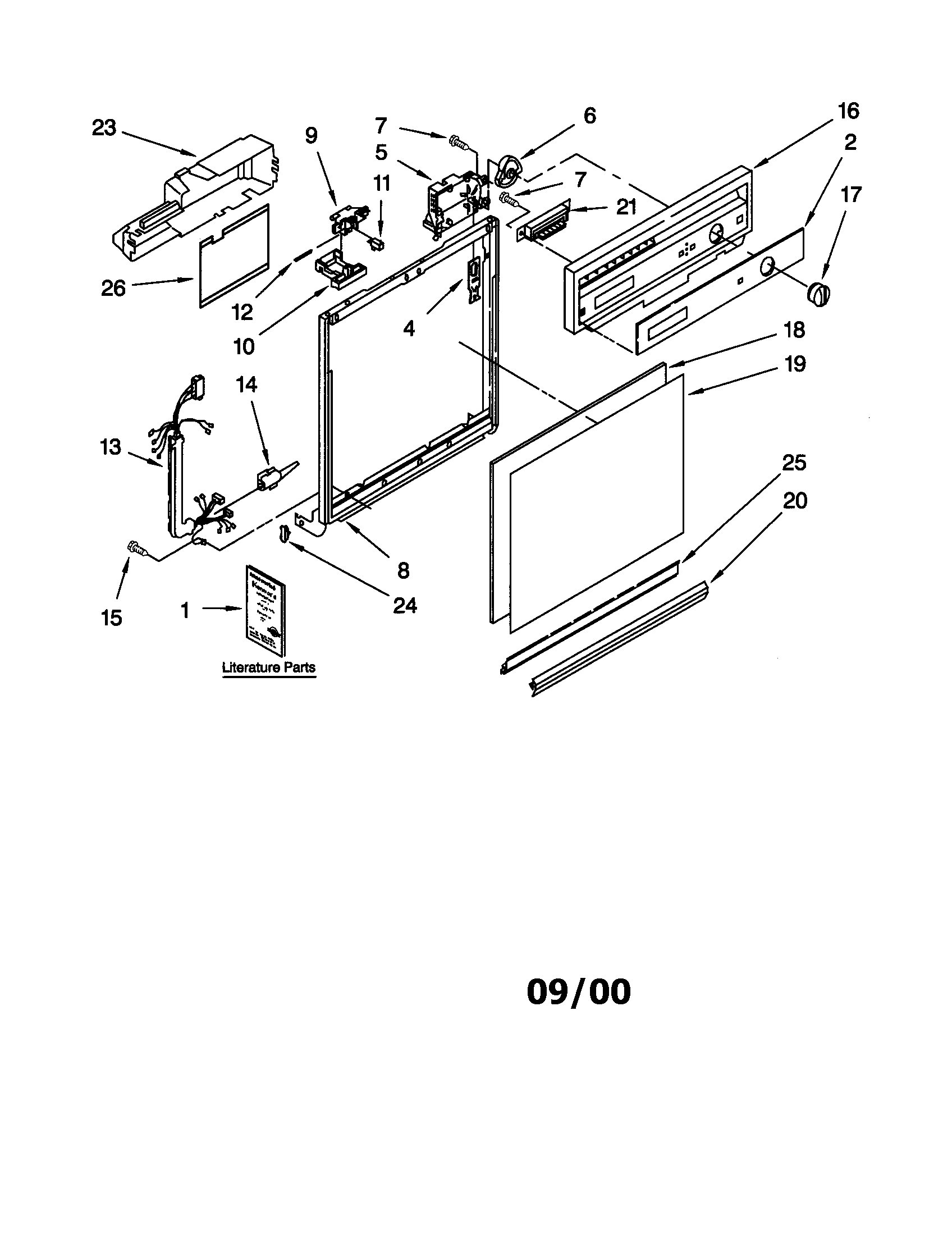 Kenmore 66517425792 frame and console diagram