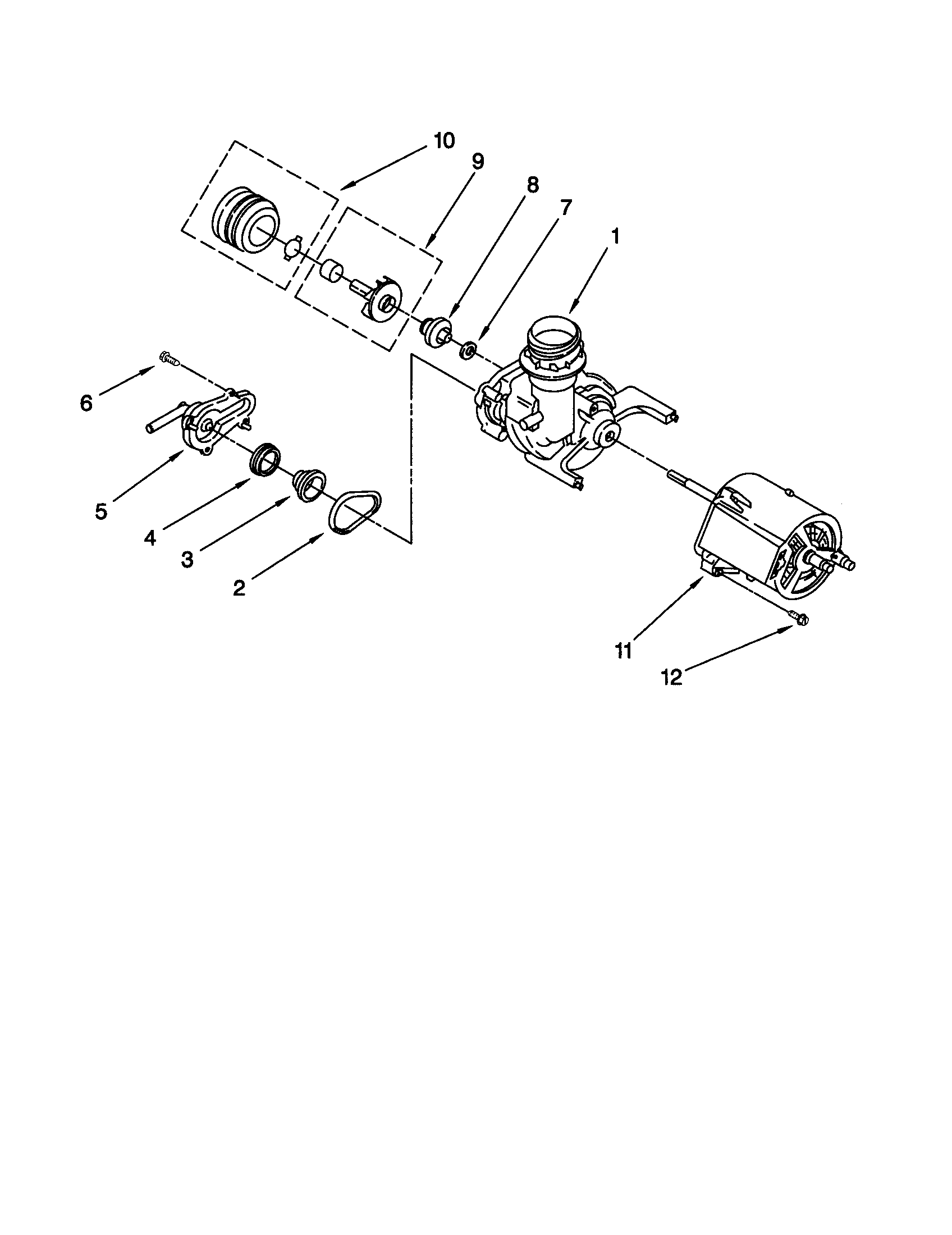 Kenmore 66517425792 pump and motor diagram