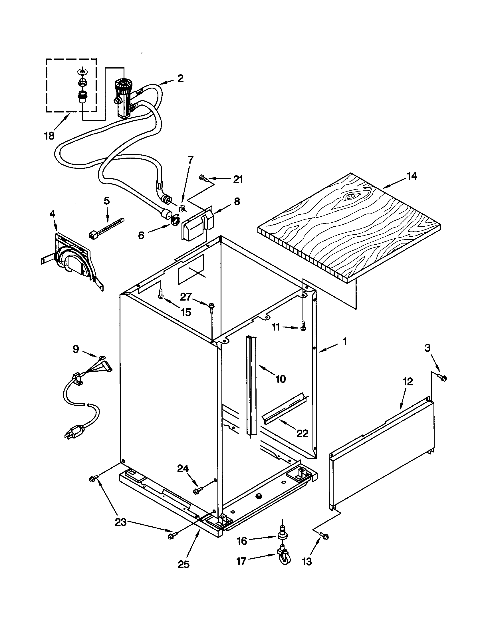 Kenmore 66517425792 cabinet diagram