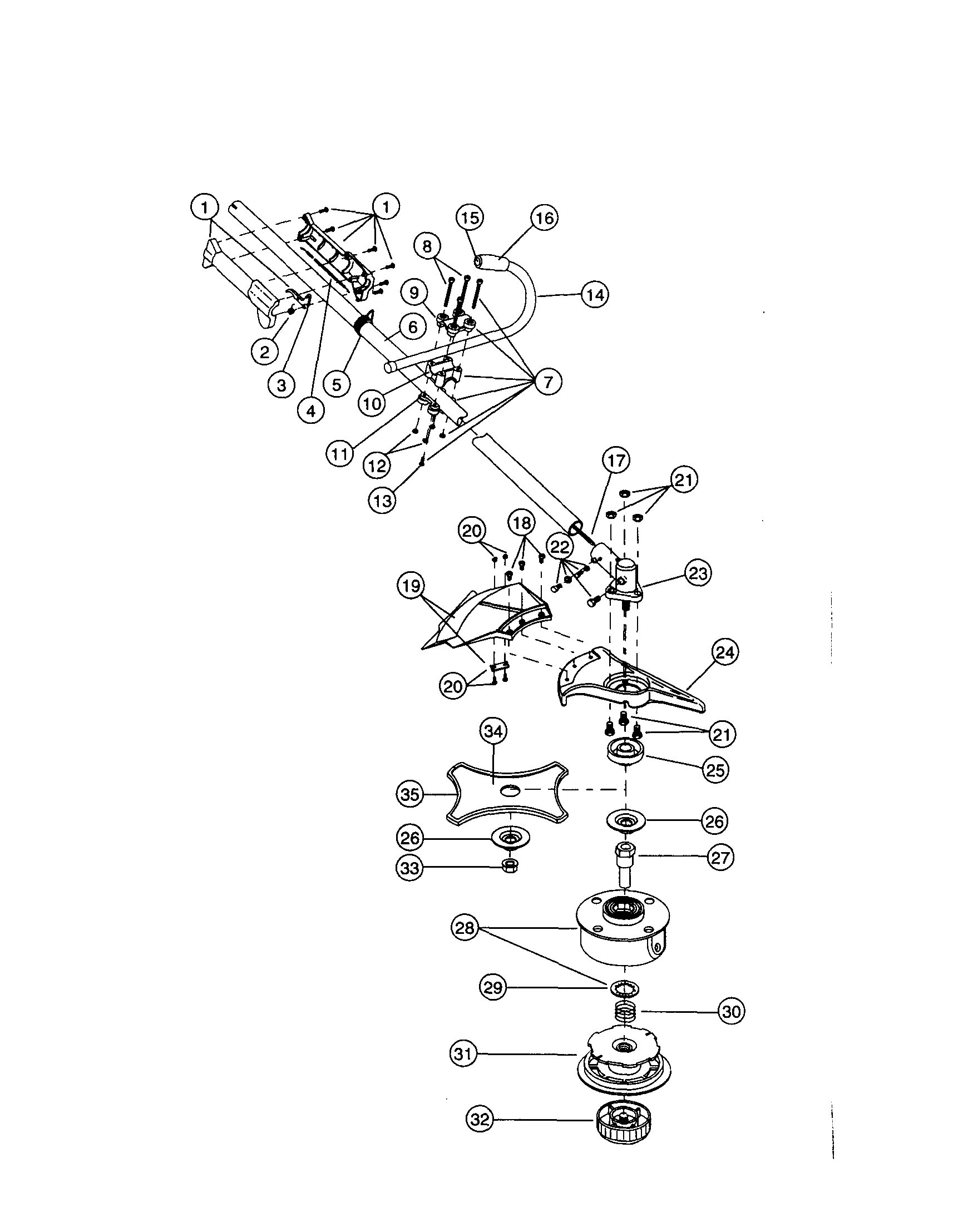 Craftsman 316795001 lower boom diagram
