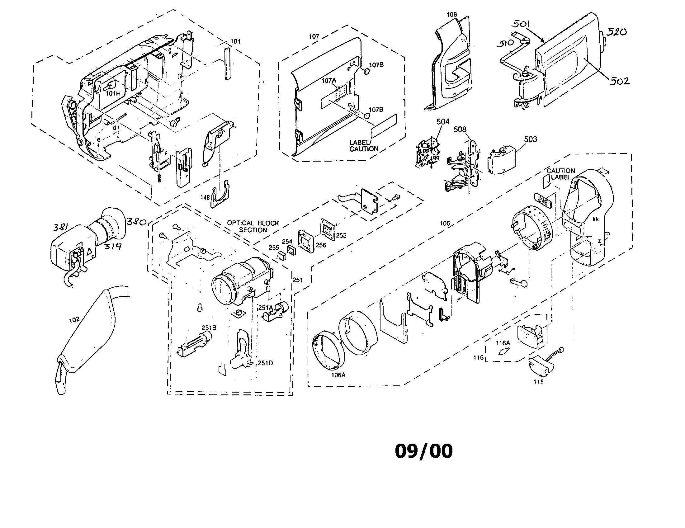 JVC GR-AXM910U camcorder vhs-c diagram