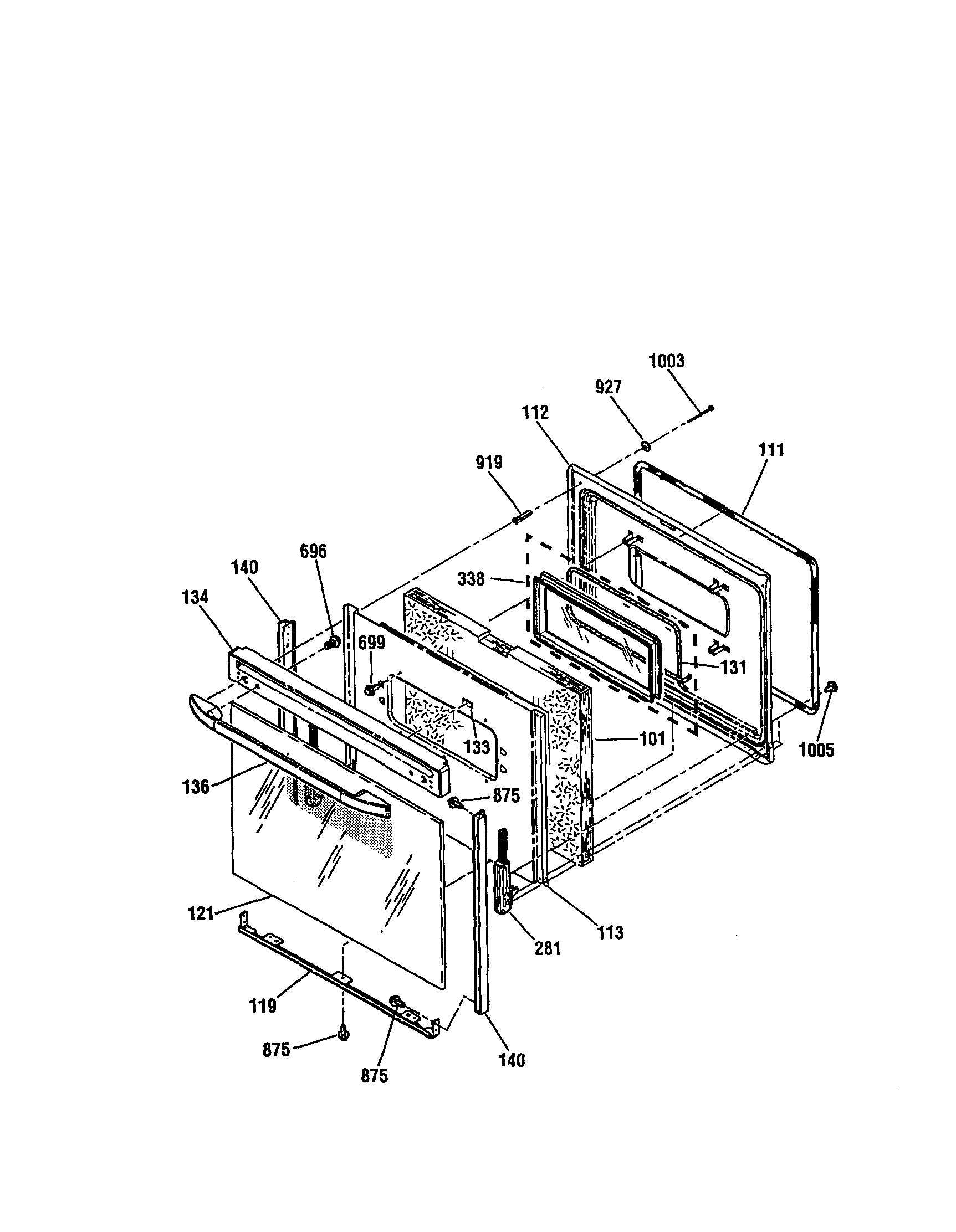 Kenmore 91193488991 door diagram
