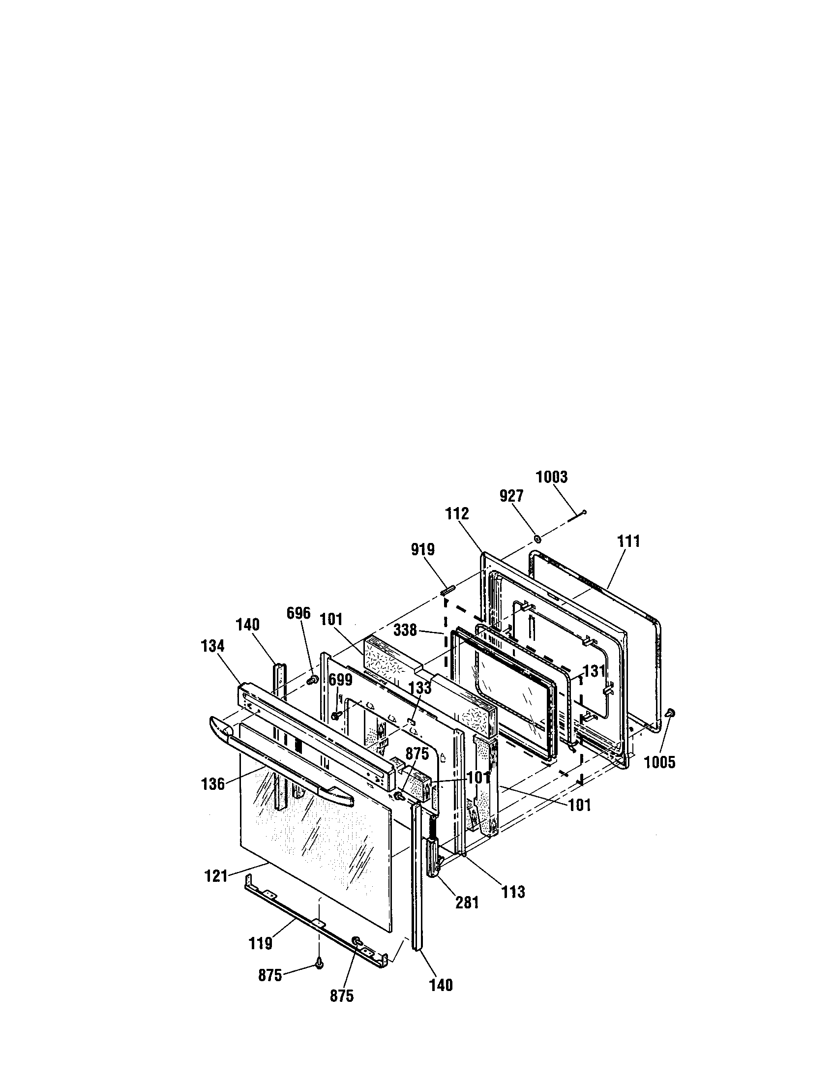Kenmore 91195587991 door diagram