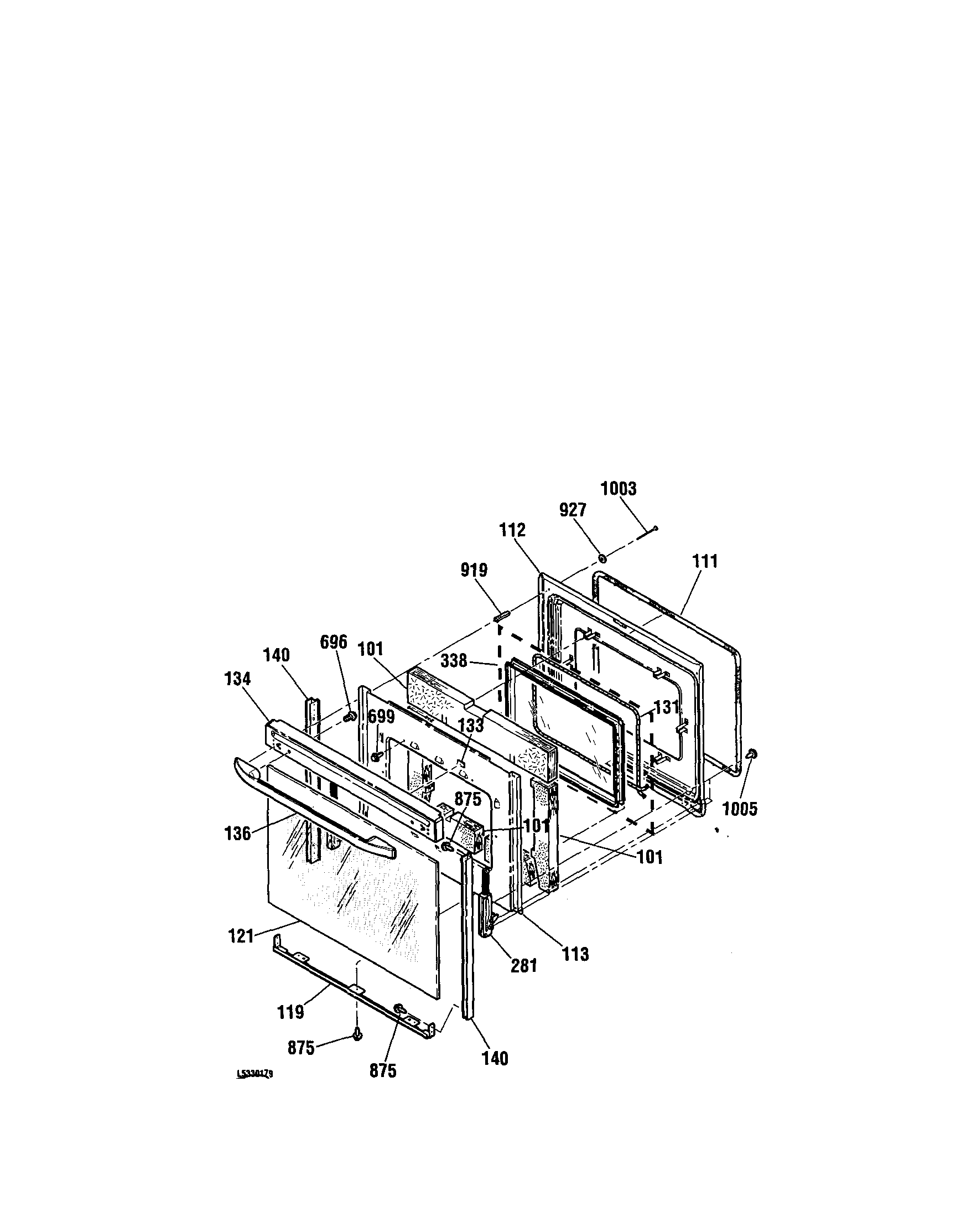 Kenmore 91195502000 door diagram