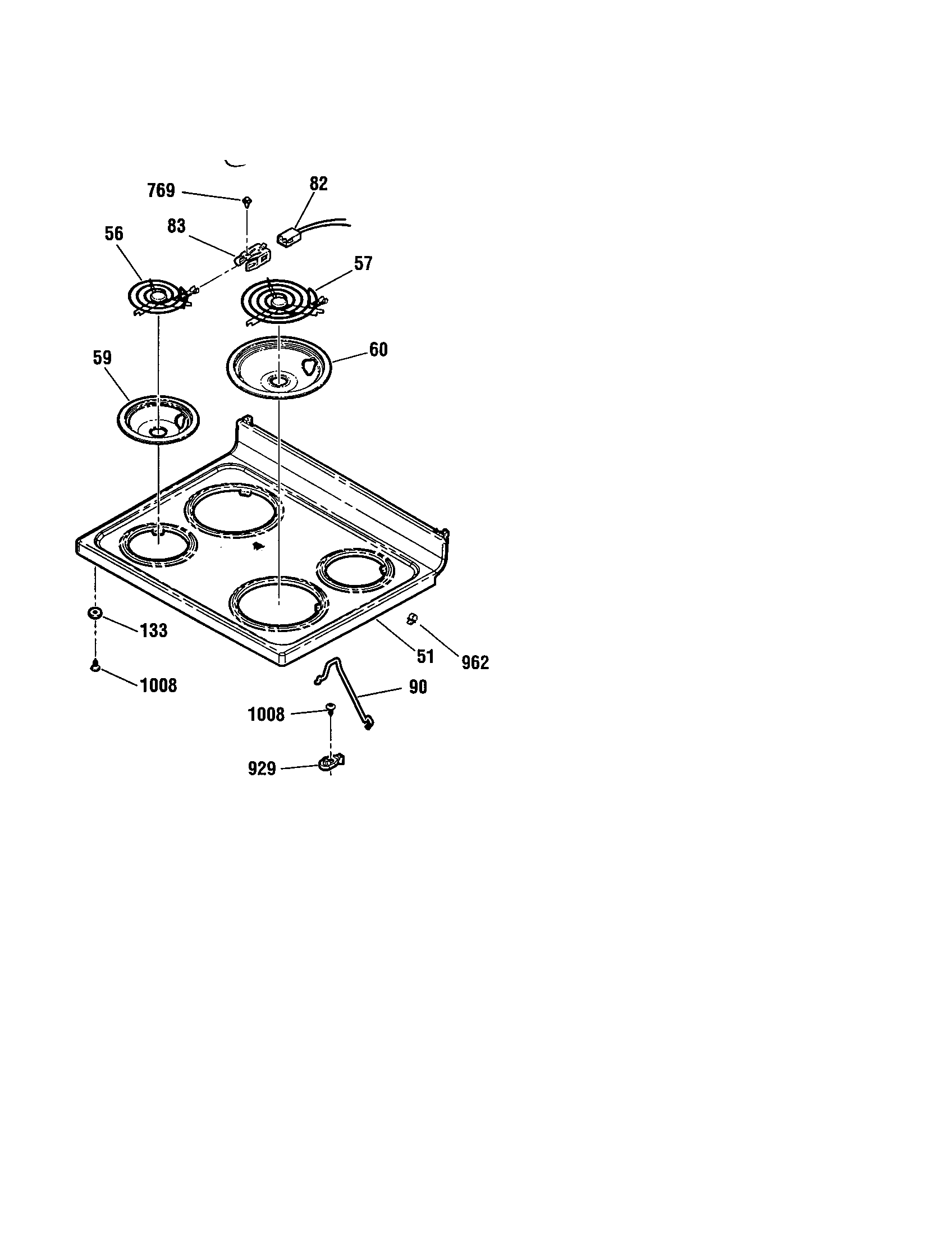 Kenmore 91193408991 maintop diagram