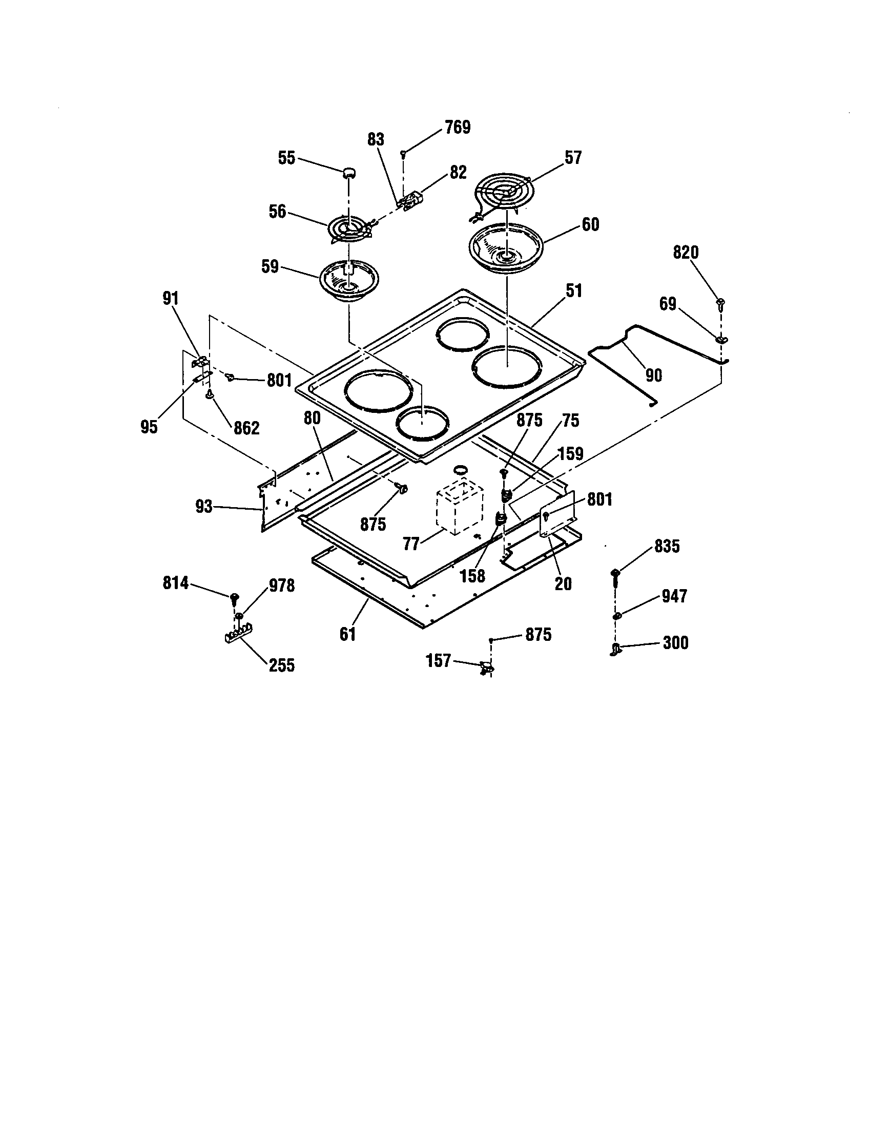 Kenmore 91145468094 maintop diagram