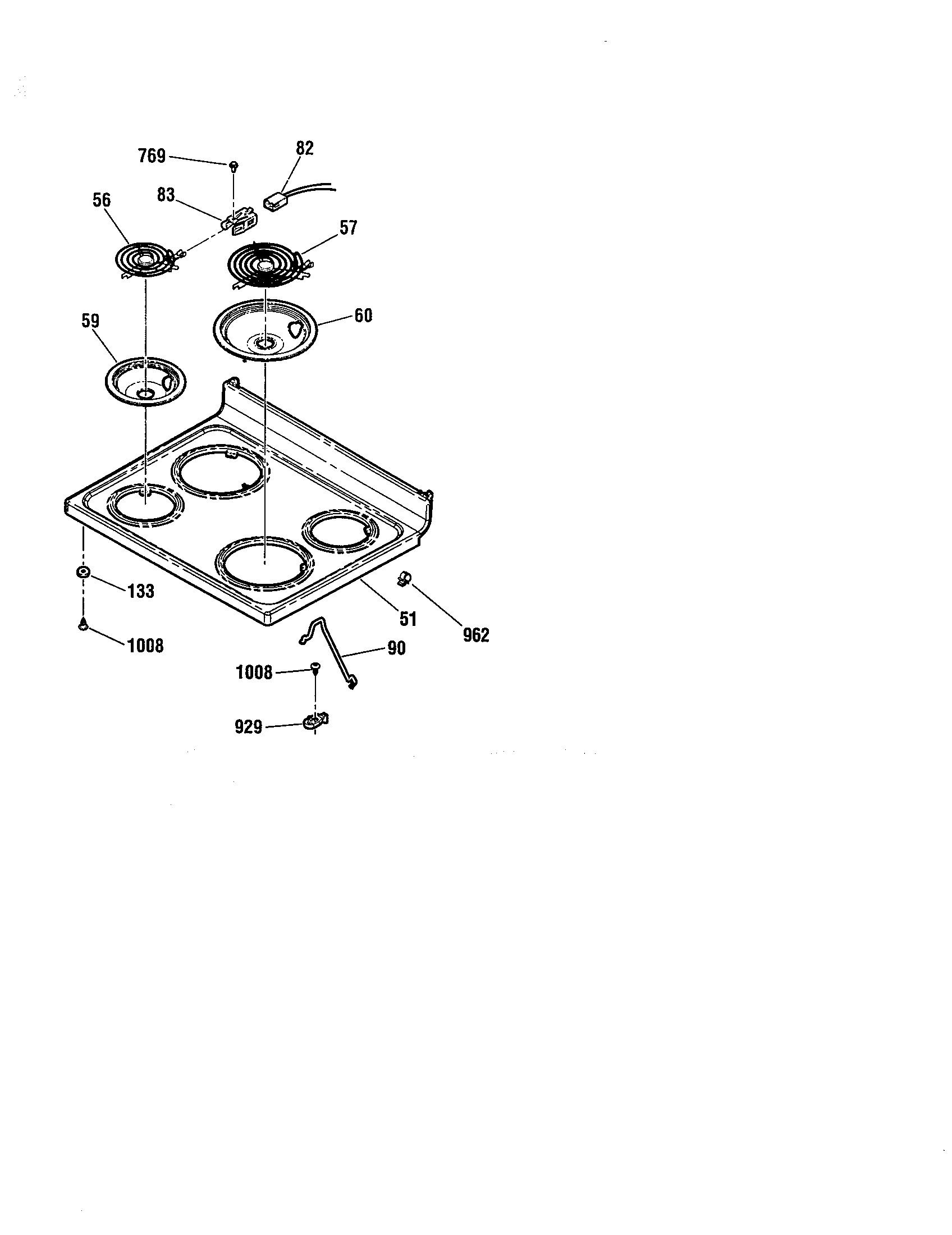 Kenmore 91193602000 maintop diagram