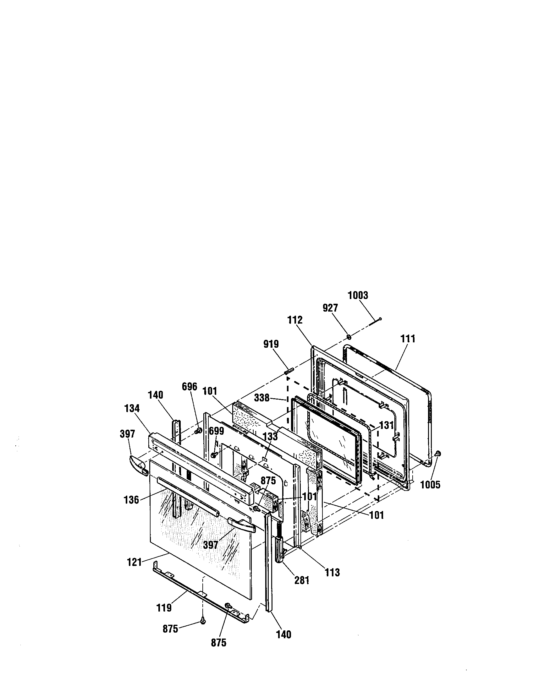 Kenmore 91193602000 door diagram