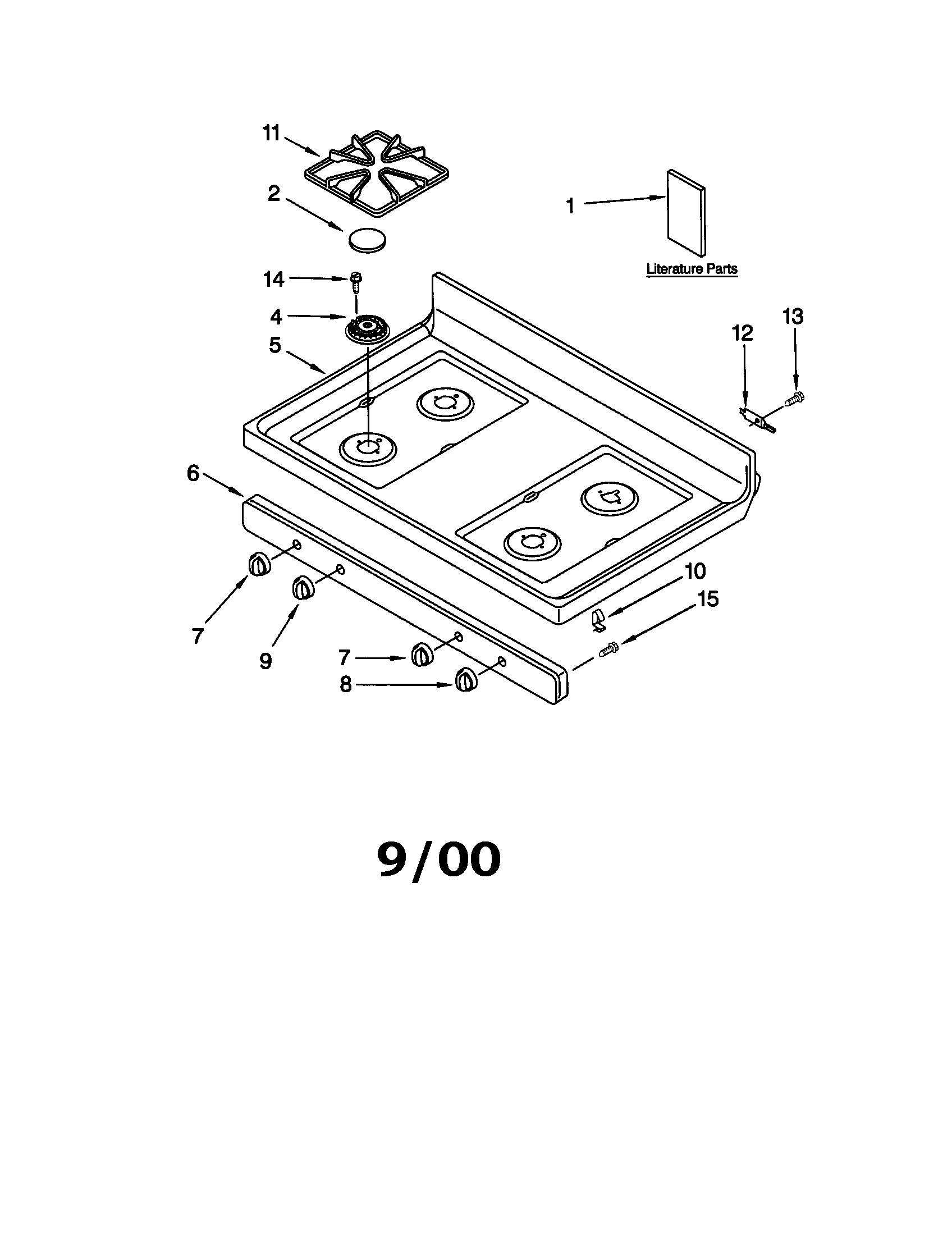 Kenmore 66575808000 cooktop diagram