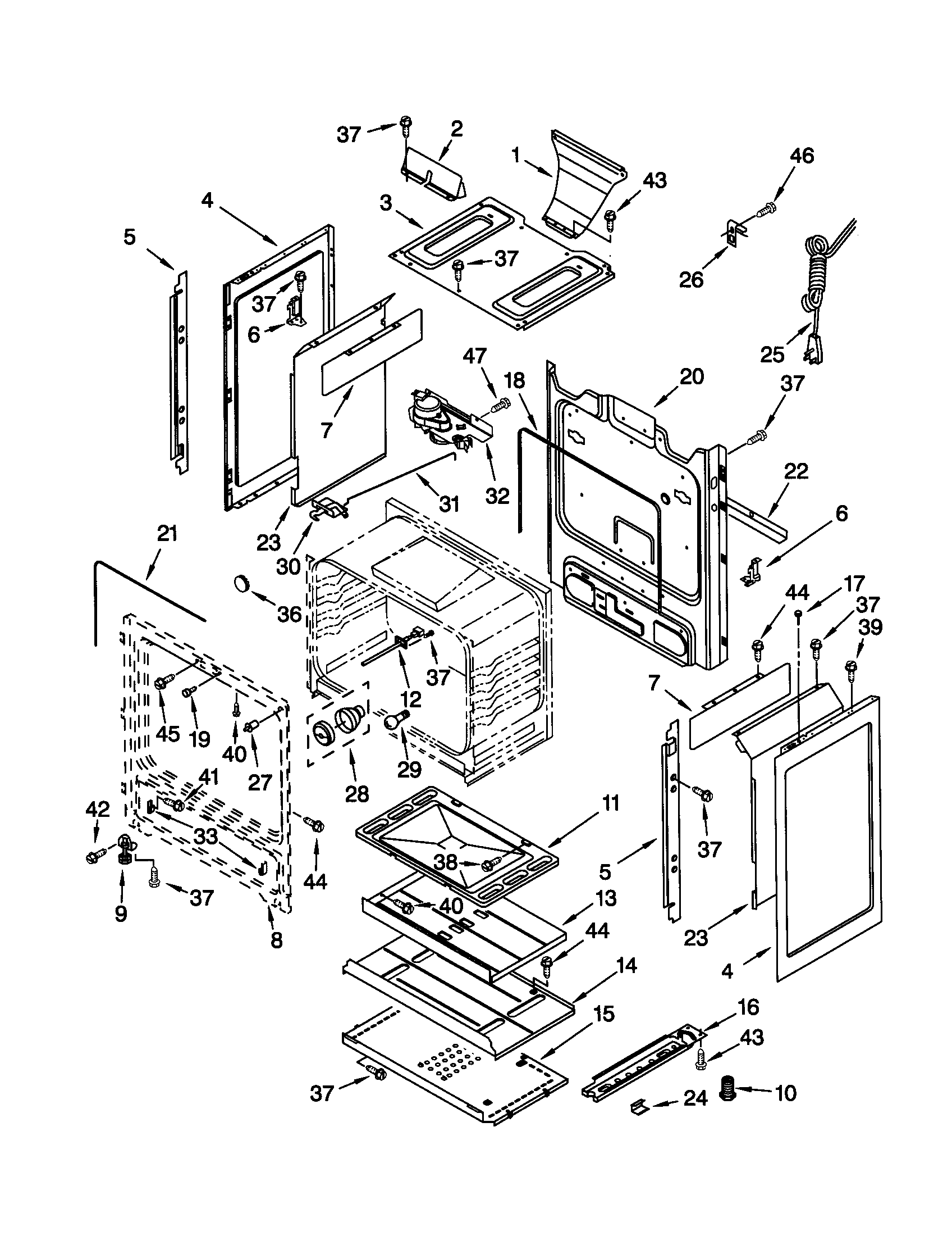 Kenmore 66575808000 chassis diagram