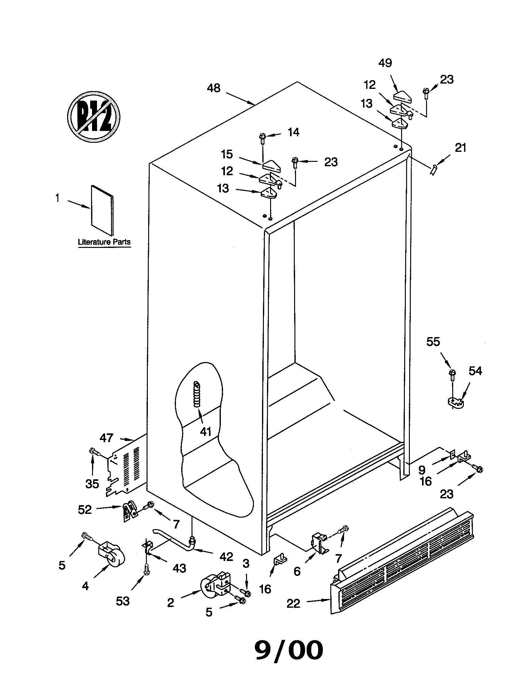 Whirlpool ED25CQXHT00 cabinet diagram