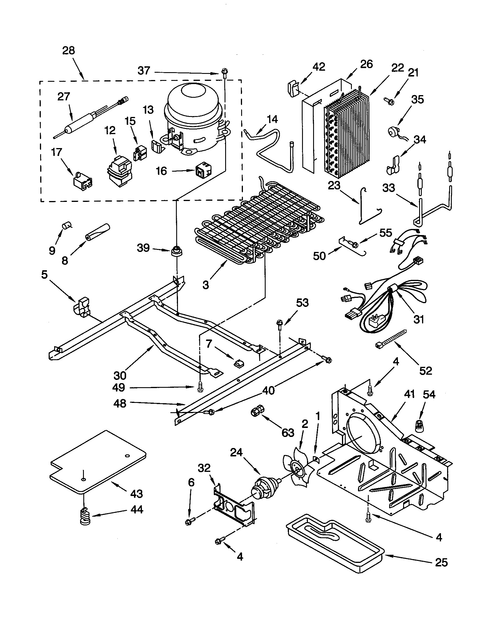 Whirlpool ED25CQXHT00 unit diagram