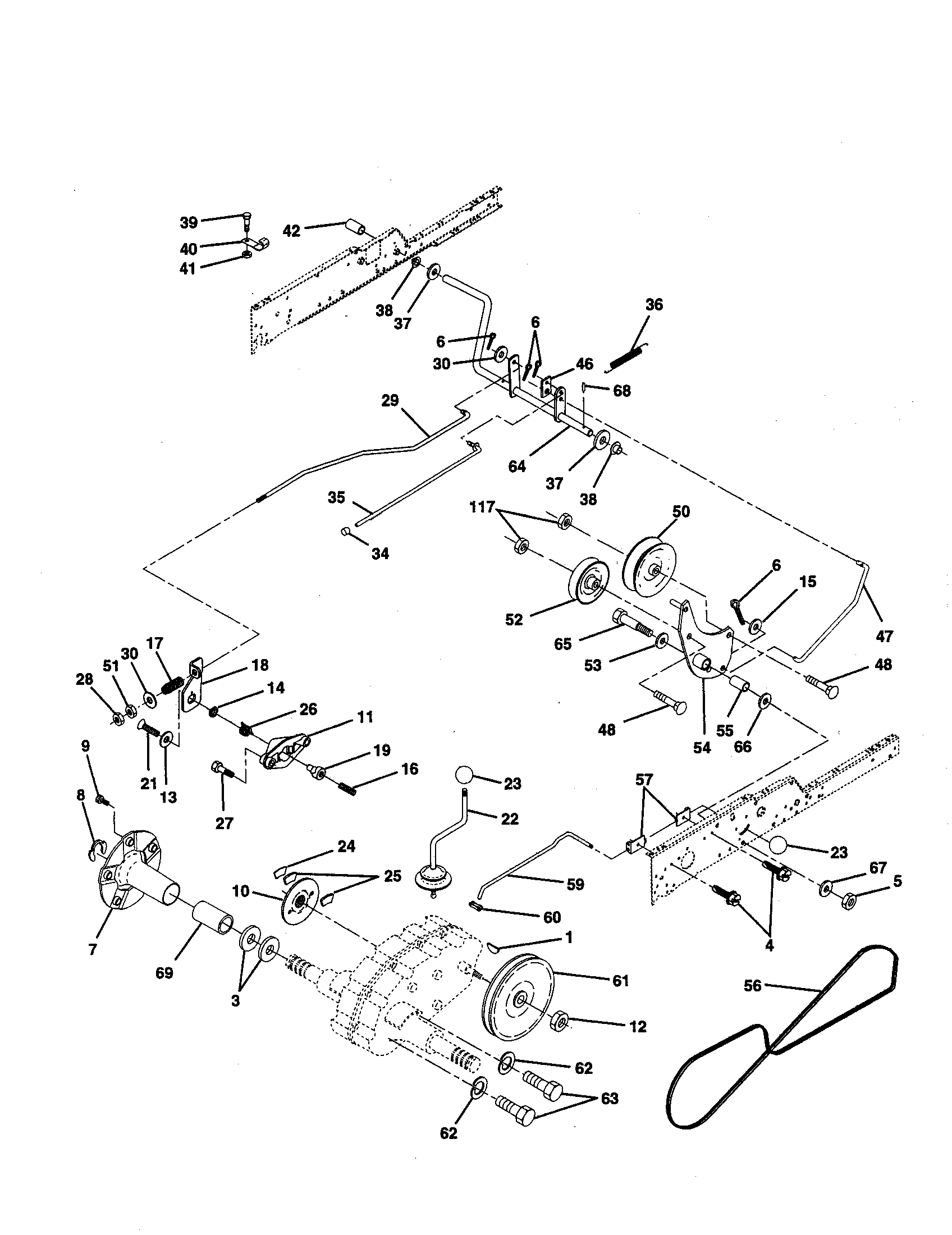 Craftsman 917258863 ground drive diagram
