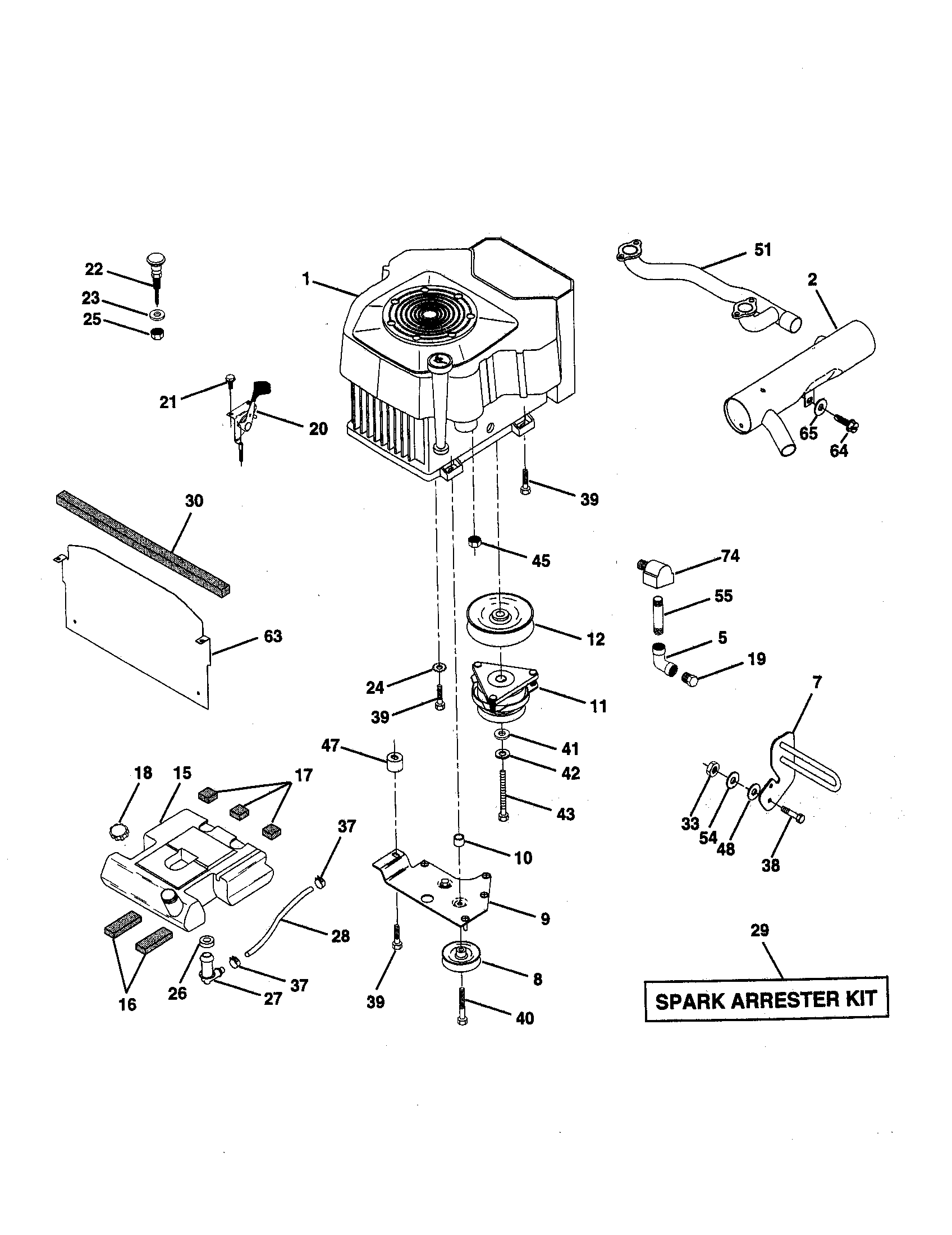 Craftsman 917258863 engine diagram