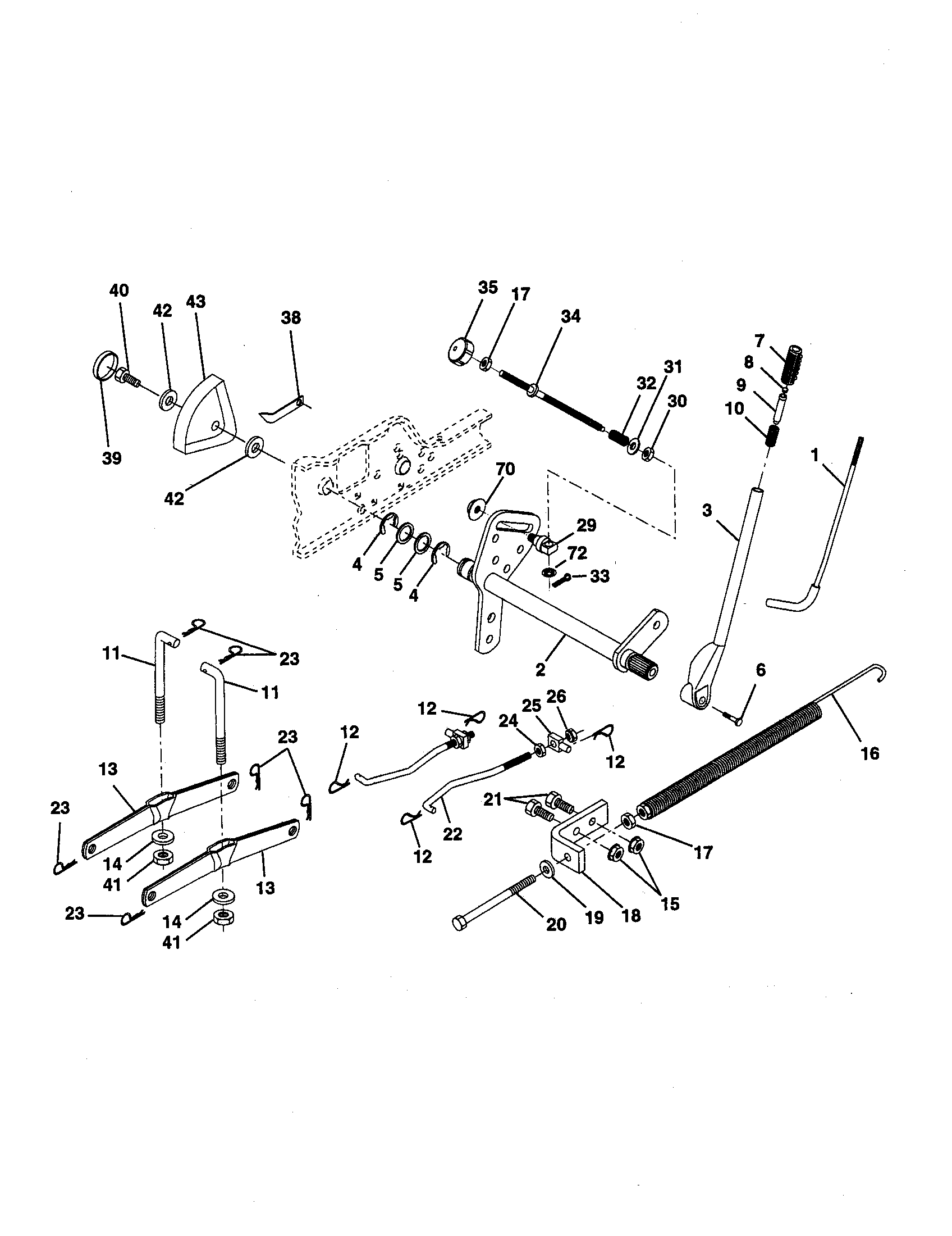 Craftsman 917258863 lift assembly diagram
