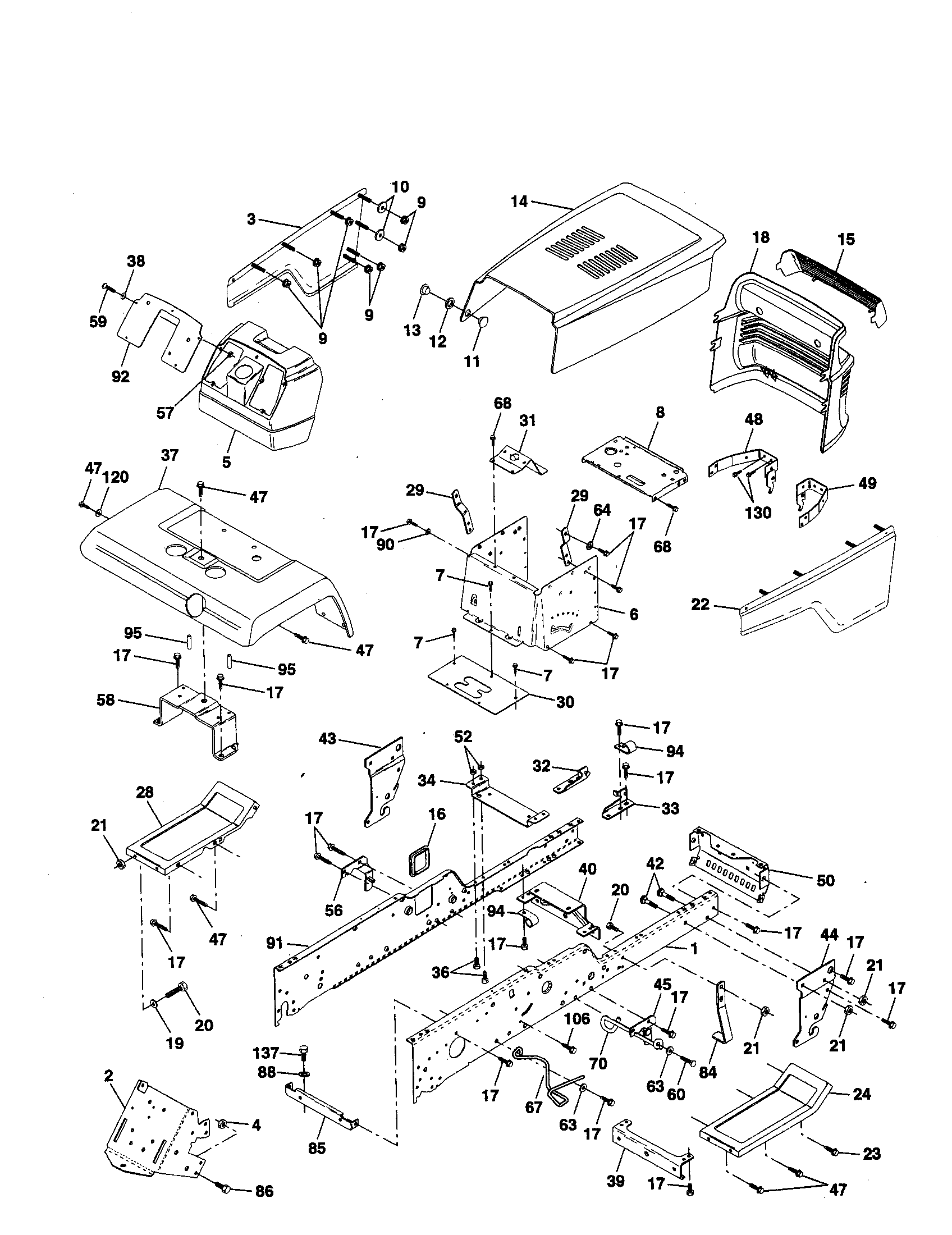 Craftsman 917258862 chassis and enclosures diagram