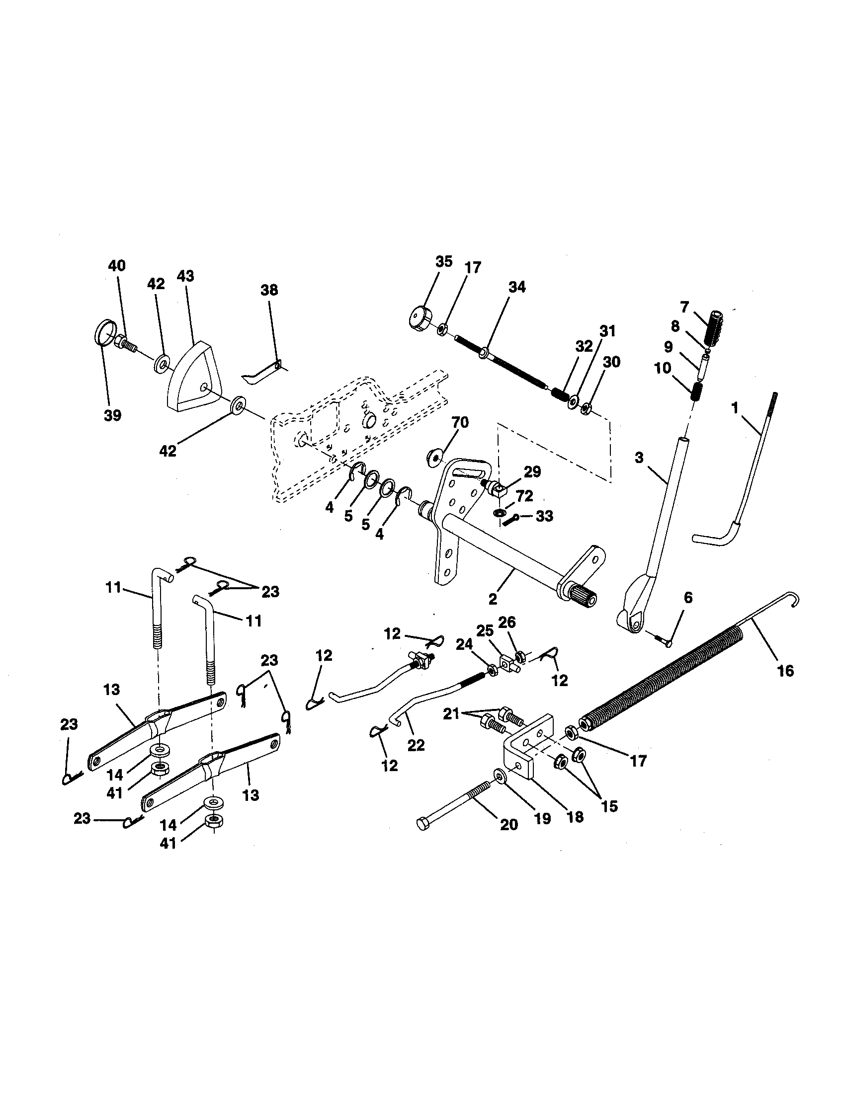 Craftsman 917258862 lift assembly diagram