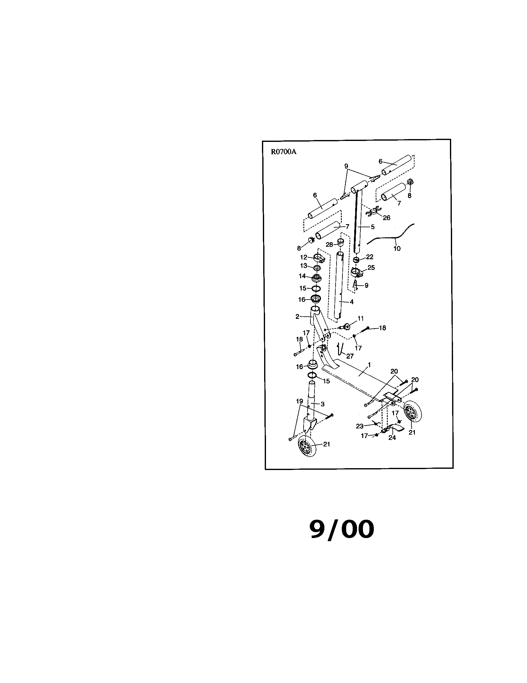 Proform PFSC03800 scooter diagram