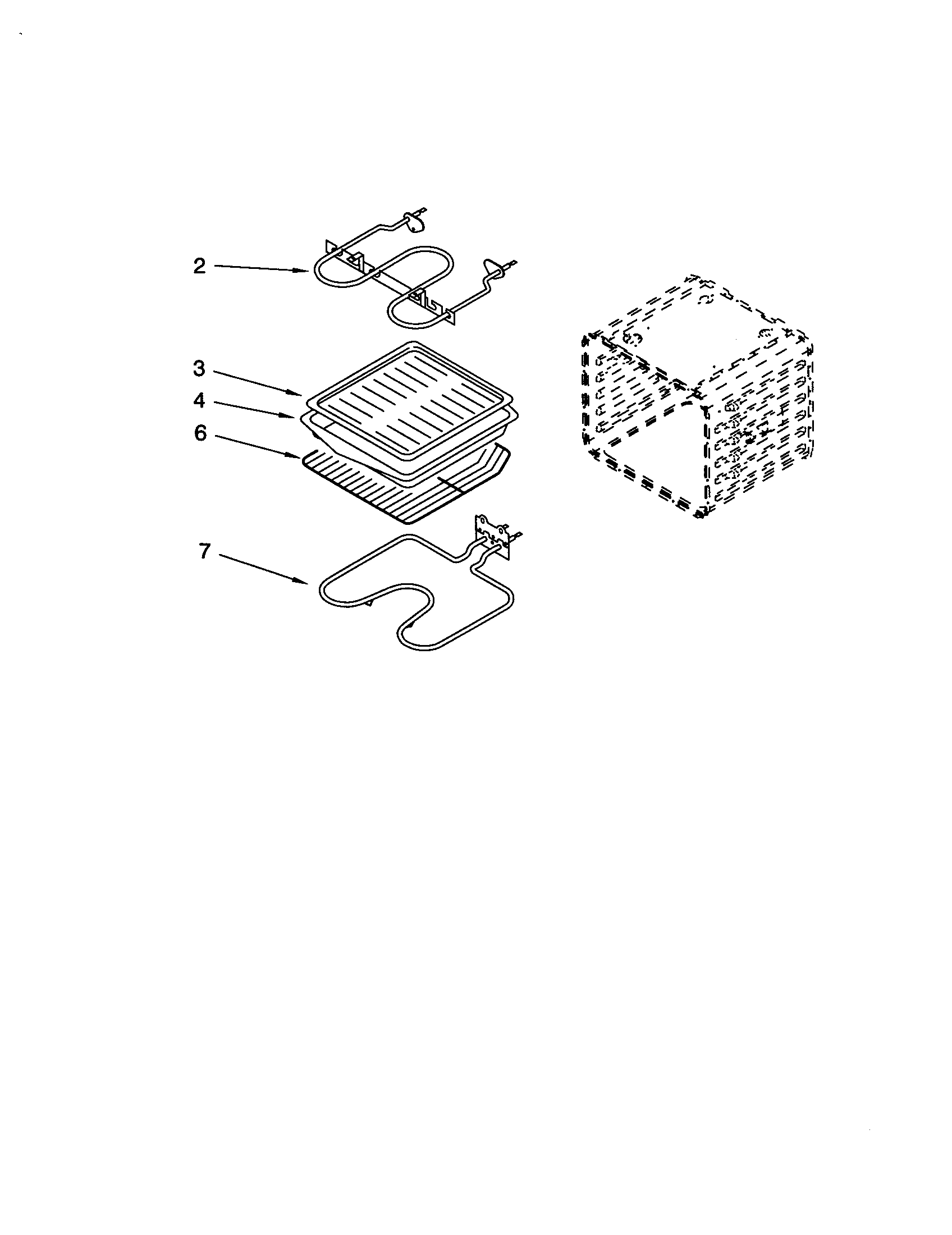 Whirlpool RBS275PDB9 internal oven diagram