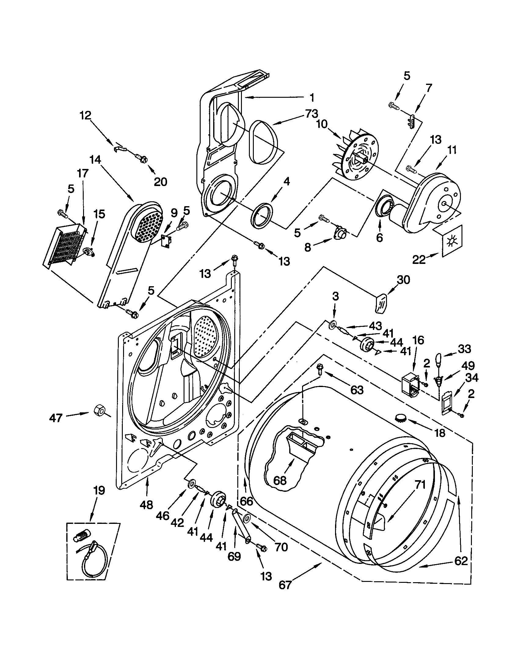 Whirlpool LEQ8858JT1 bulkhead diagram
