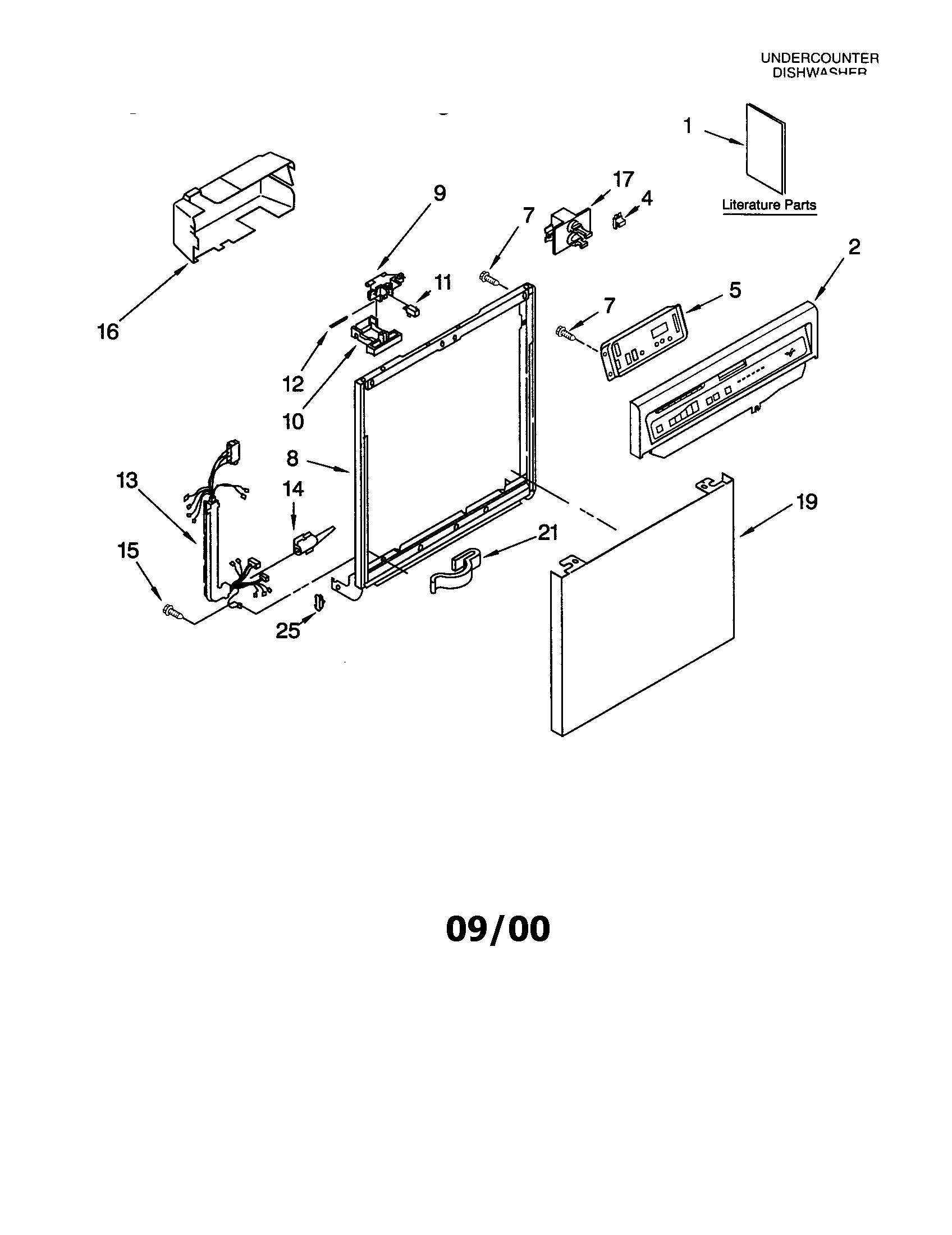Whirlpool DU920PFGQ4 frame and console diagram