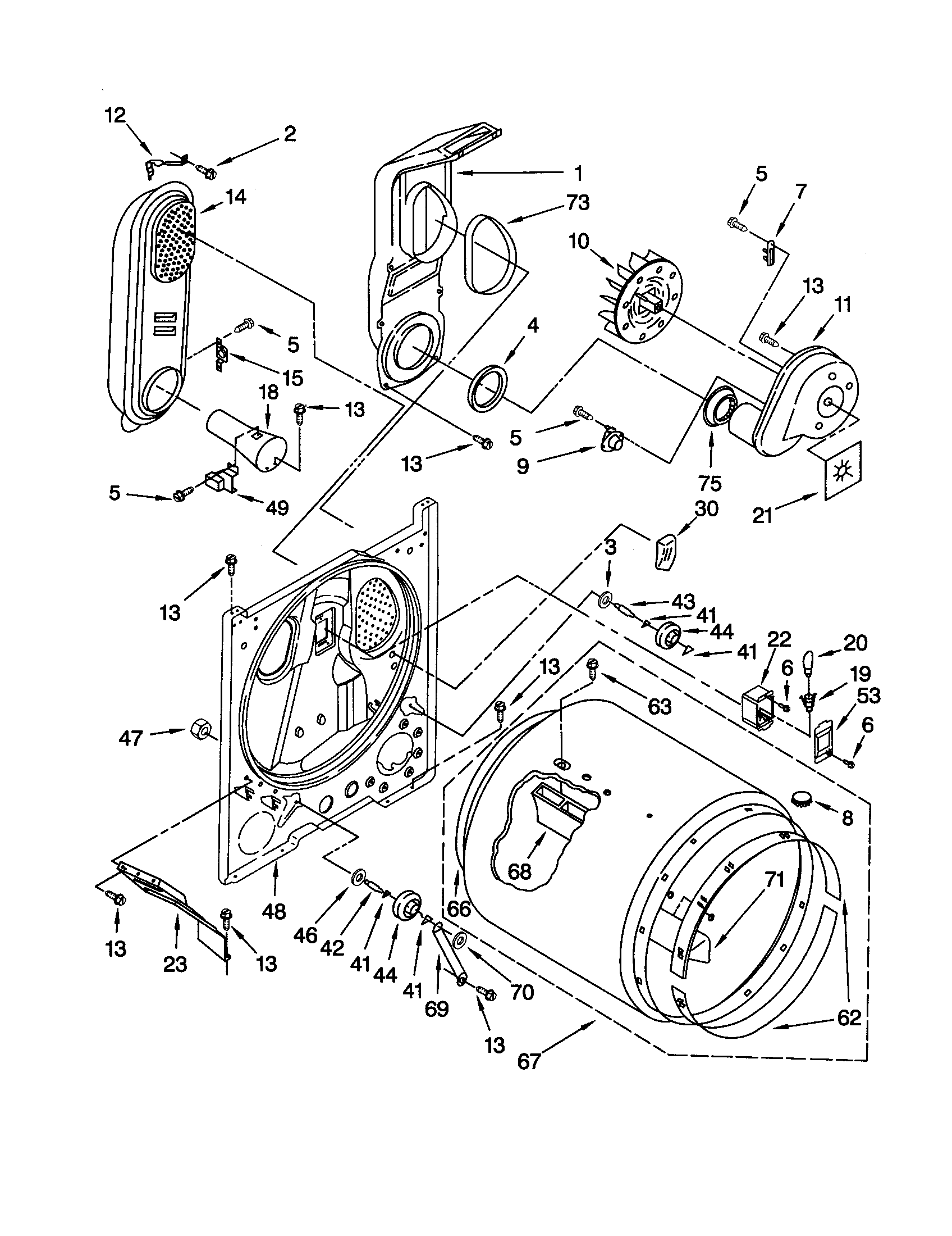 Whirlpool LGQ8000JQ1 bulkhead diagram