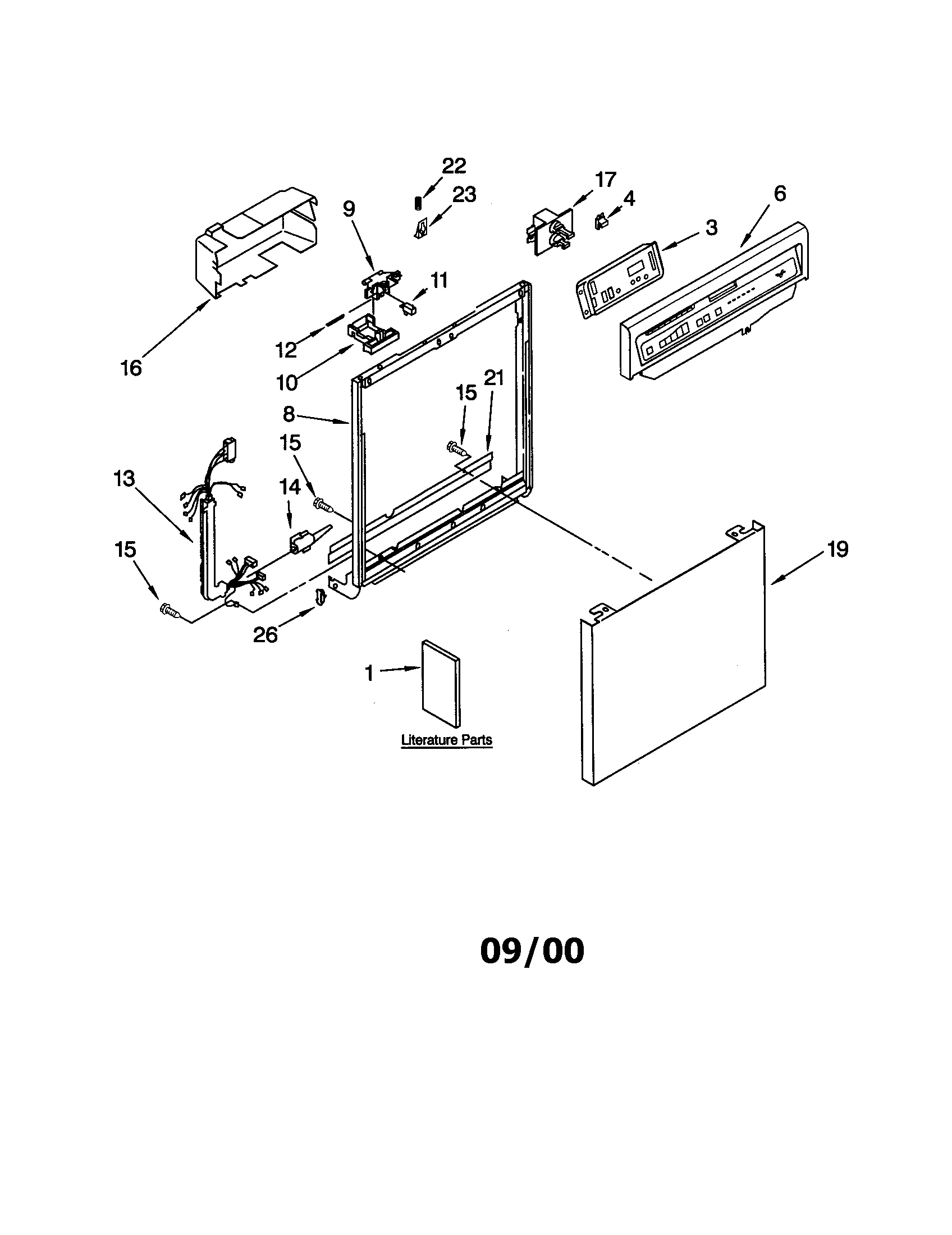 Whirlpool GU980SCGB3 frame and console diagram