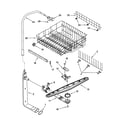 Whirlpool GU980SCGB3 upper dishrack and water feed diagram
