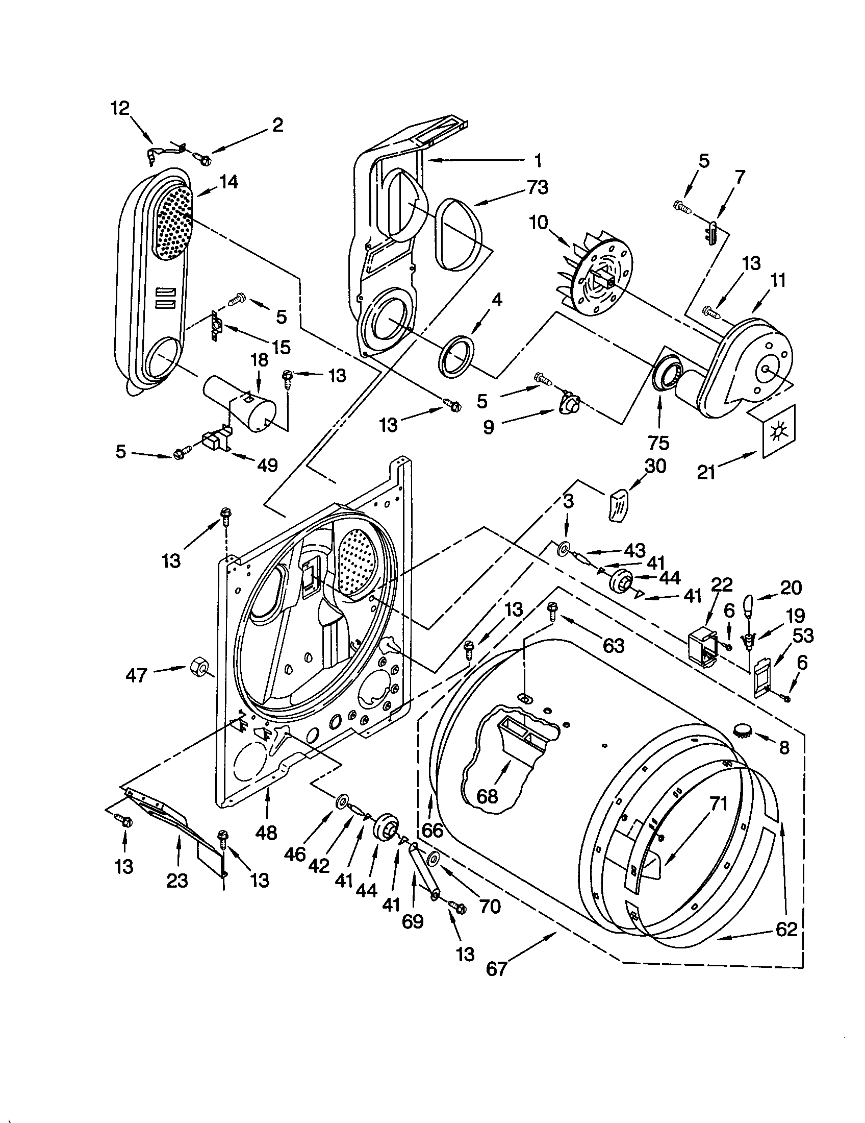 Whirlpool LGN2000JQ1 bulkhead diagram