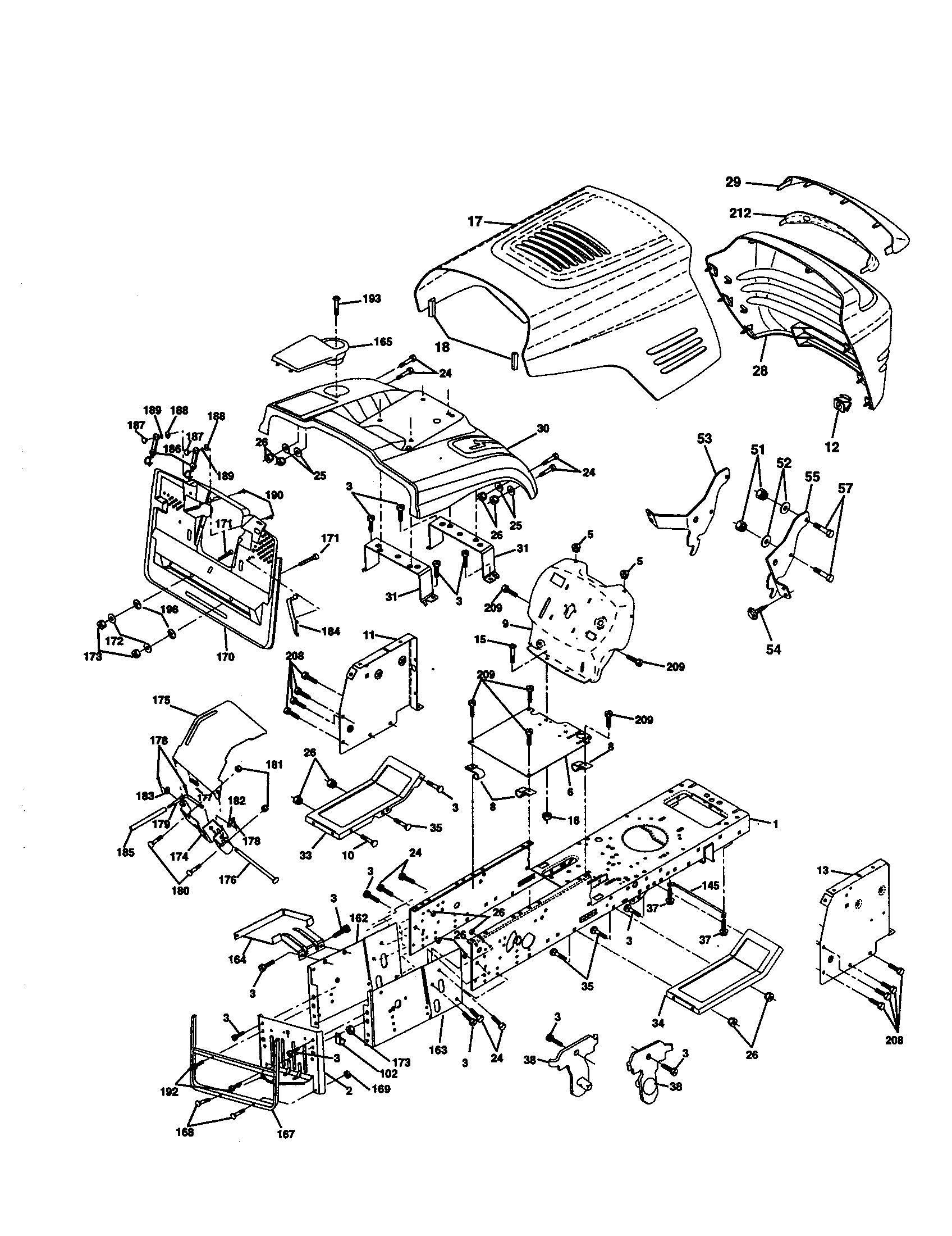Craftsman 917259442 chassis and enclosures diagram