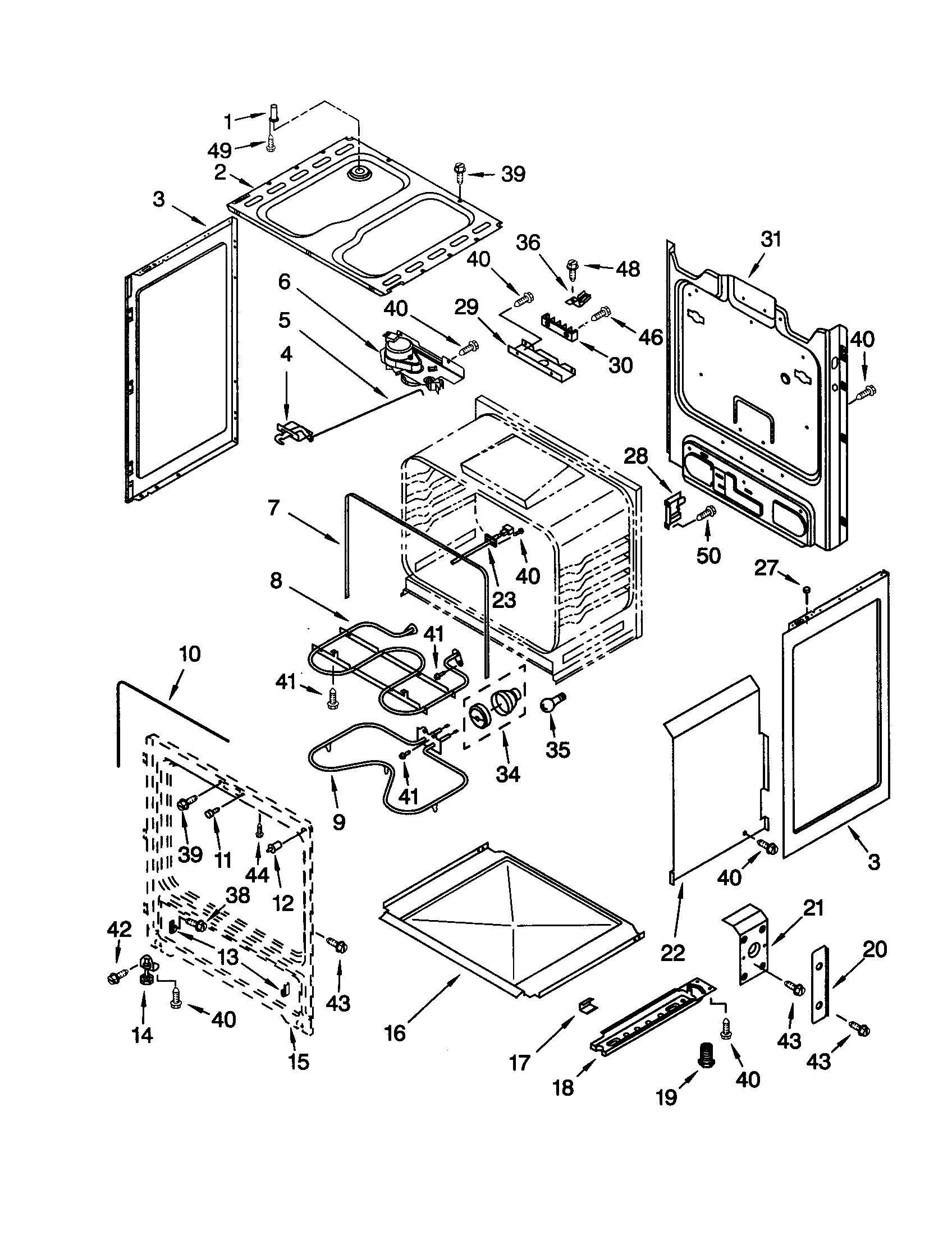 Whirlpool RF377PXGV1 chassis diagram