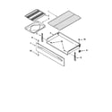 Whirlpool RF377PXGW1 drawer and broiler diagram