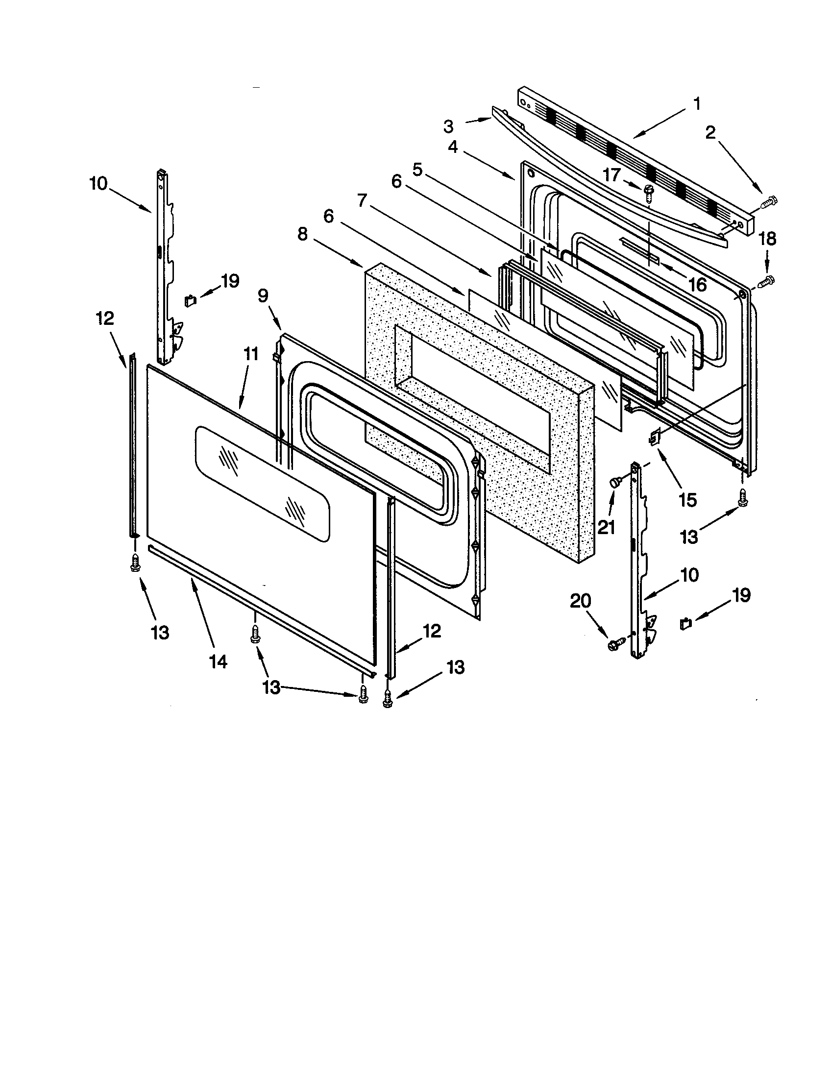 Whirlpool RF377PXGV1 door diagram