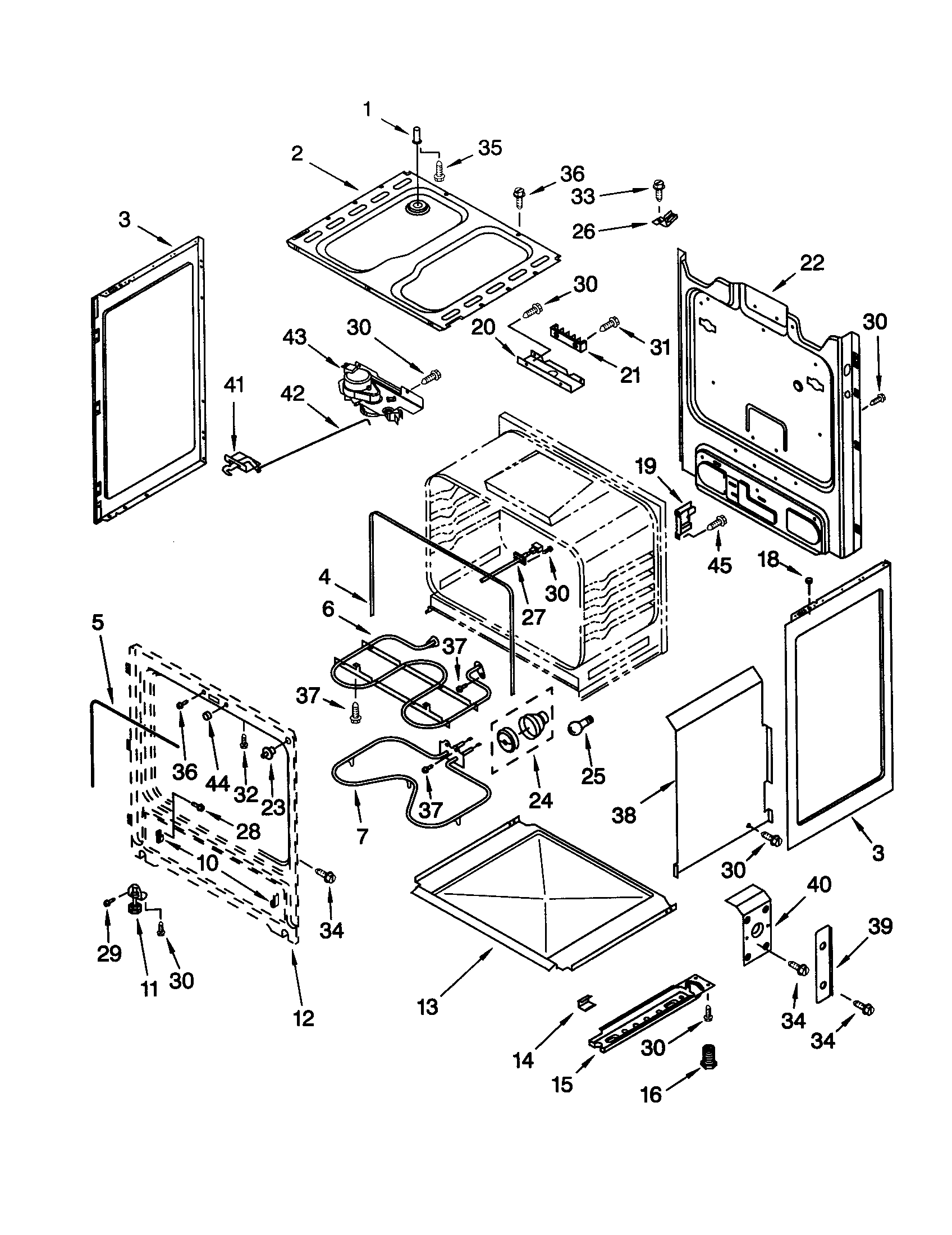 Whirlpool RF362BXGQ1 chassis diagram