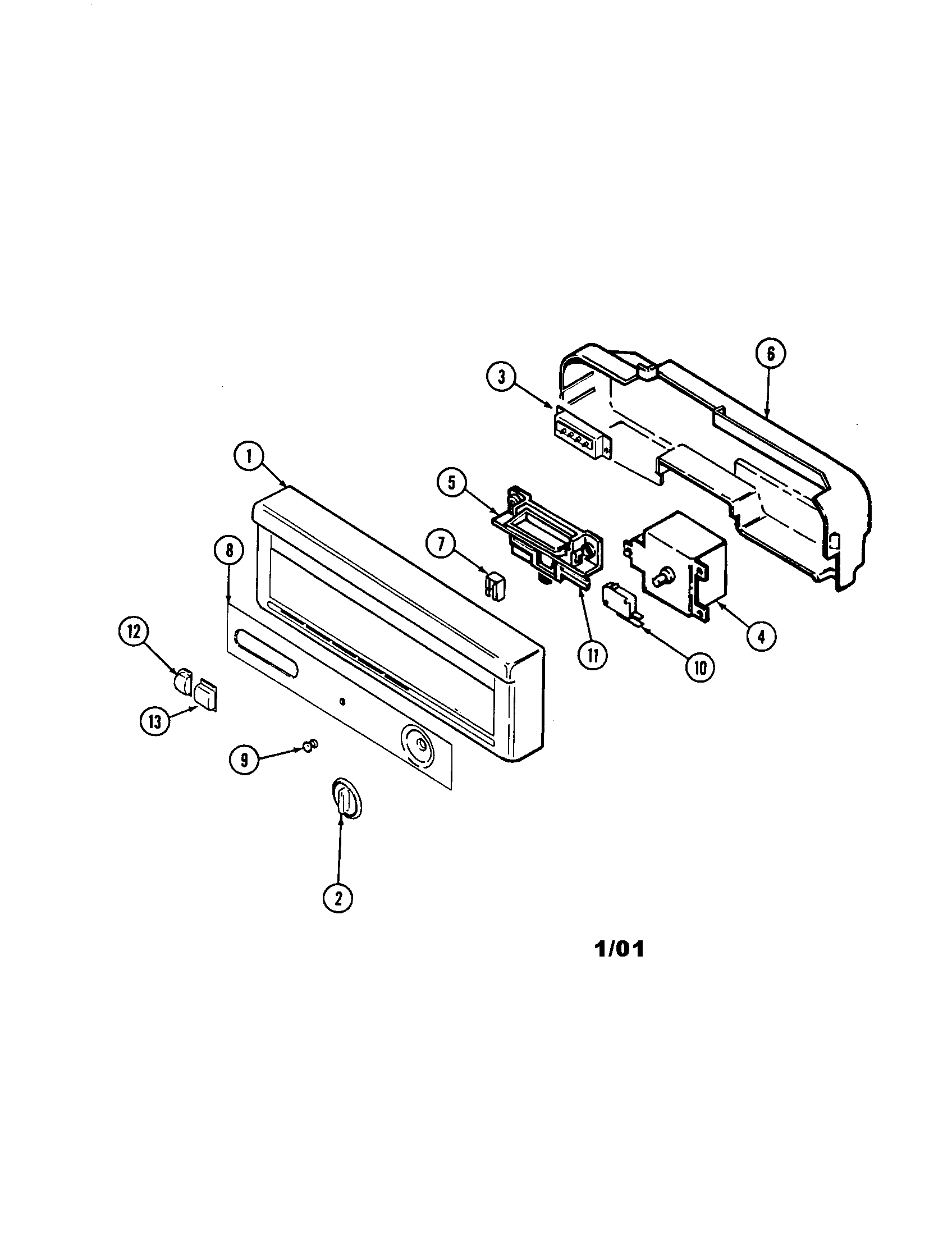 Maytag DWC7602ABE control panel diagram