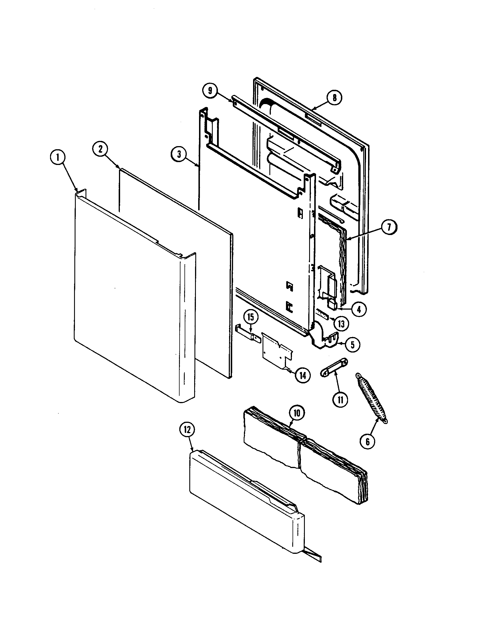 Maytag DWC7602ABE door diagram
