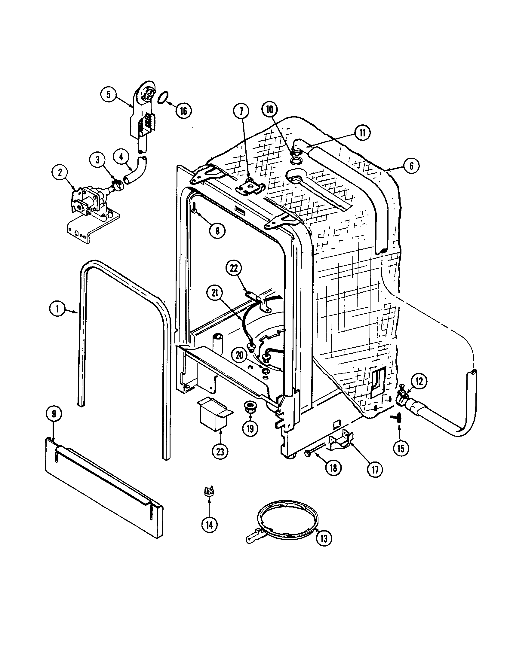 Maytag DWC7602ABE tub diagram