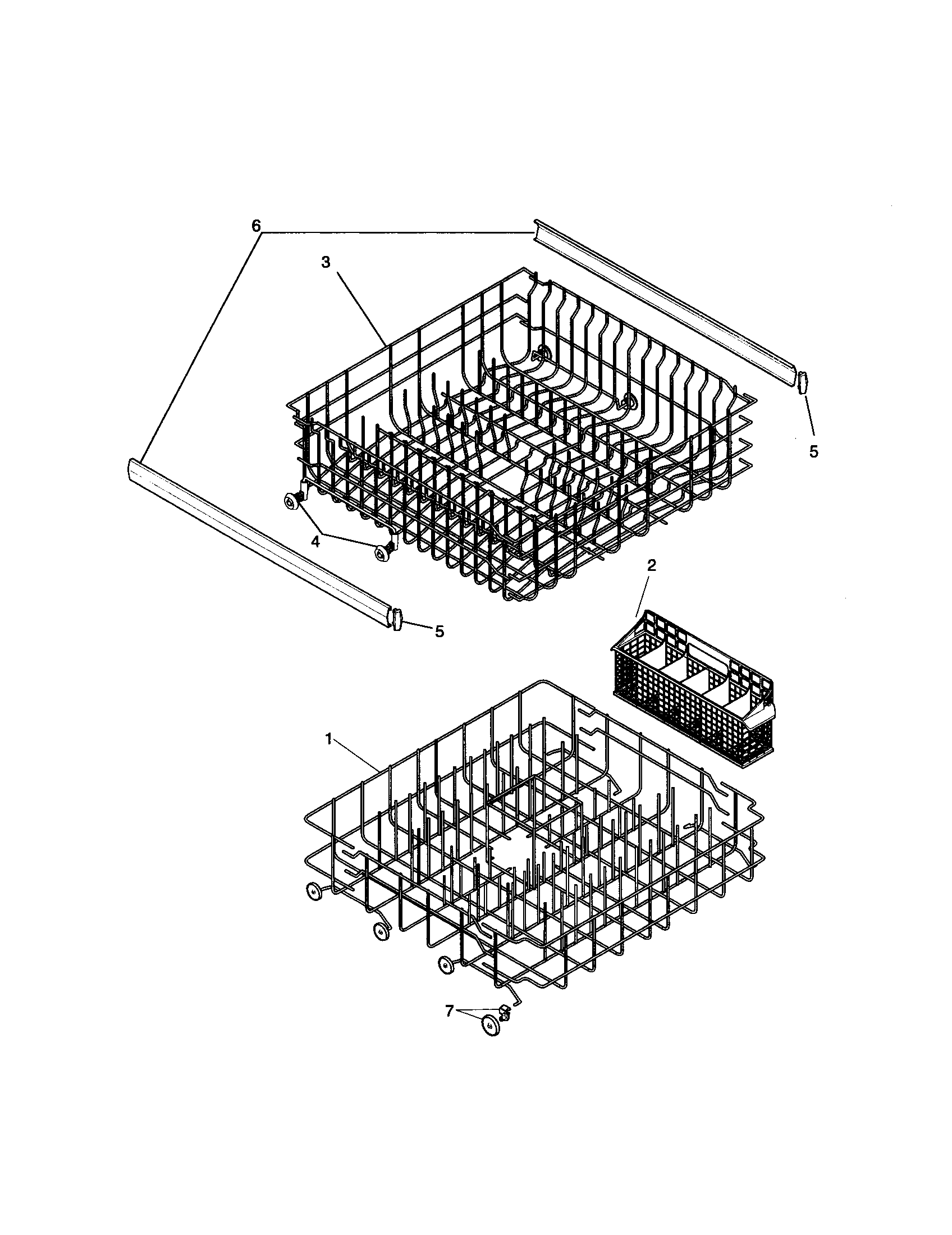 Frigidaire FDB125RHD0 racks diagram