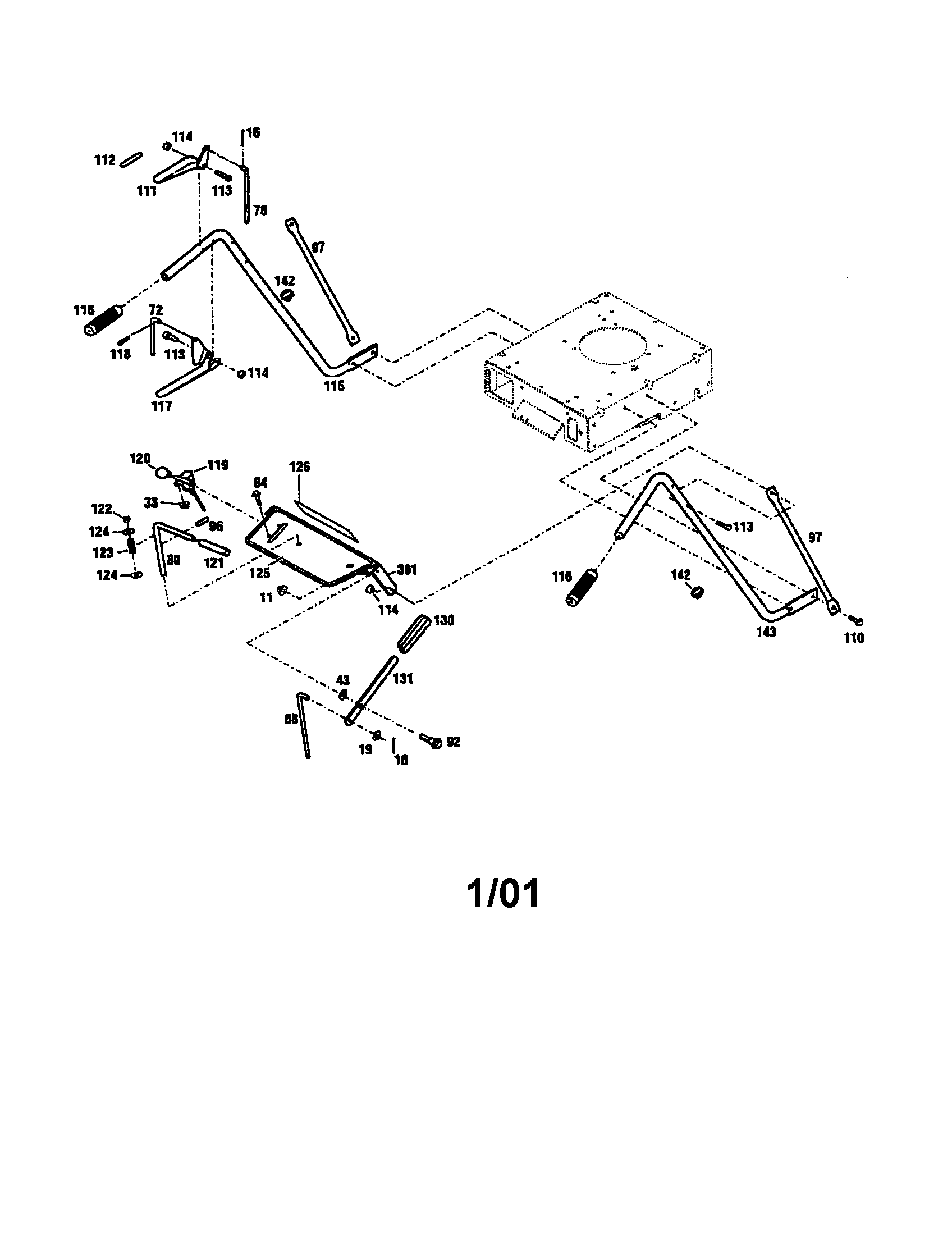 Craftsman 987889010 handlebar and console diagram