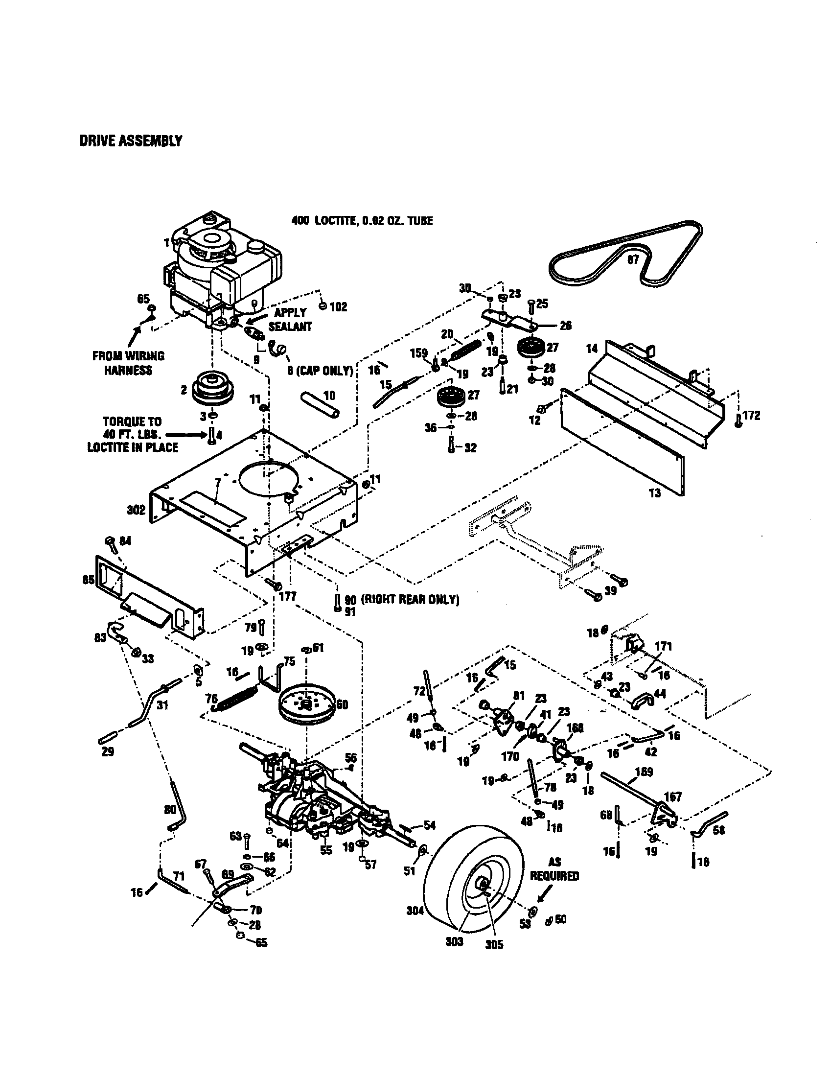 Craftsman 987889010 drive assembly diagram