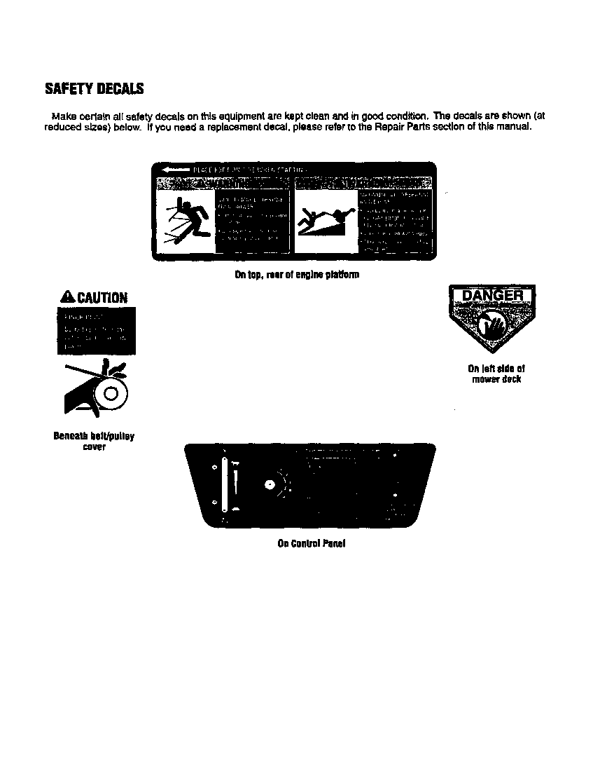 Craftsman 987889010 decals diagram